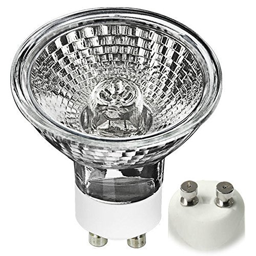 10 Pack 50W GU10 Halogen Light Bulbs 120V MR16 Flood Lights with UV Glass Cover - Perfect for Accent Lighting, Track Lighting, Landscape Lighting & Art Gallery Displays - Energy Efficient Indoor/Outdoor Use - Designed in California
