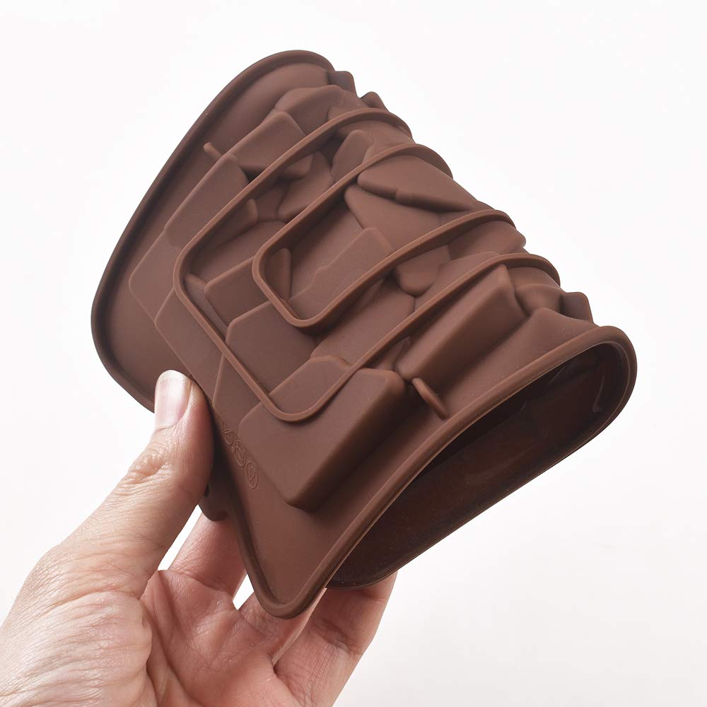 Premium Silicone Chocolate Molds Set - 4 Pack Break Apart Bar Molds for Homemade Protein, Energy & Candy Bars - Perfect for Baking, Gifts & Party Treats