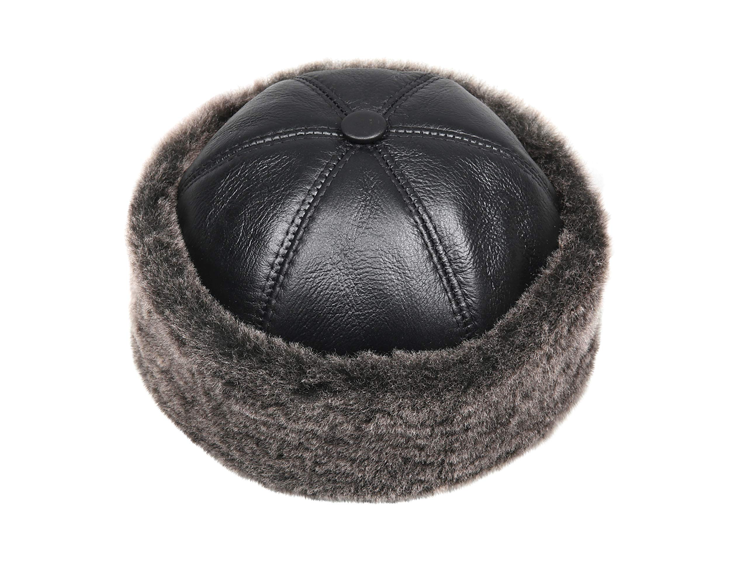 Unisex Shearling Sheepskin Winter Fur Beanie Hat - Warm & Cozy for Men & Women - Perfect for Skiing, Snowboarding & Cold Weather Activities
