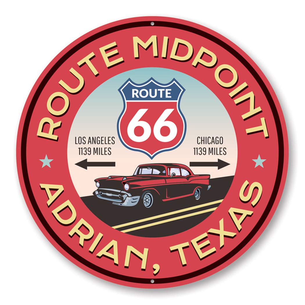 Vintage Route 66 Midpoint Sign - 18