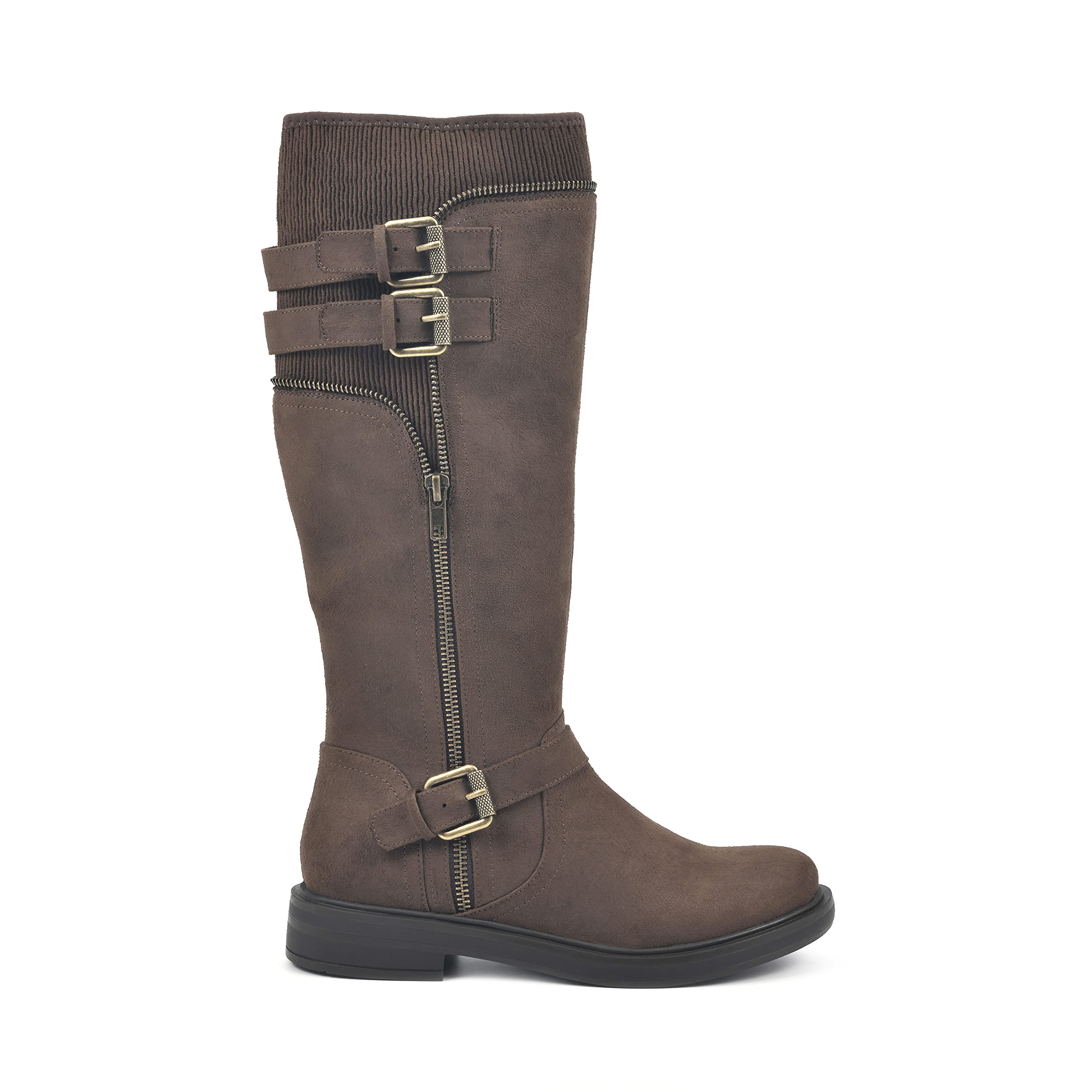 White Mountain Women's Mazed Tall Shaft Boots - Comfortable Ankle Booties for Fall & Winter | Casual Outfits, Office Wear & Date Night Shoes