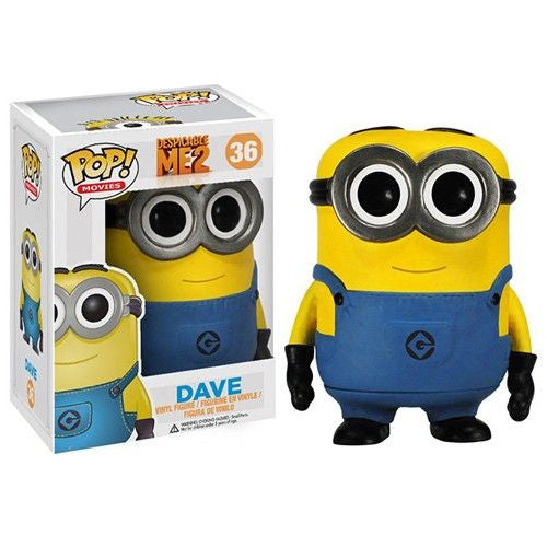 Despicable Me 2 Dave Pop! Vinyl Figure - Collectible Minion Toy for Fans, Movie Merchandise, Gift for Kids & Adults - Perfect for Display, Collections, and Birthday Presents