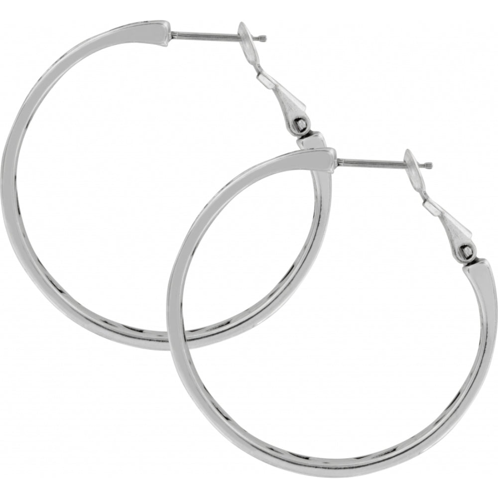 Brighton Contempo Medium Hoop Earrings - Sterling Silver Fashion Jewelry for Women | Perfect for Everyday Wear, Office & Date Night