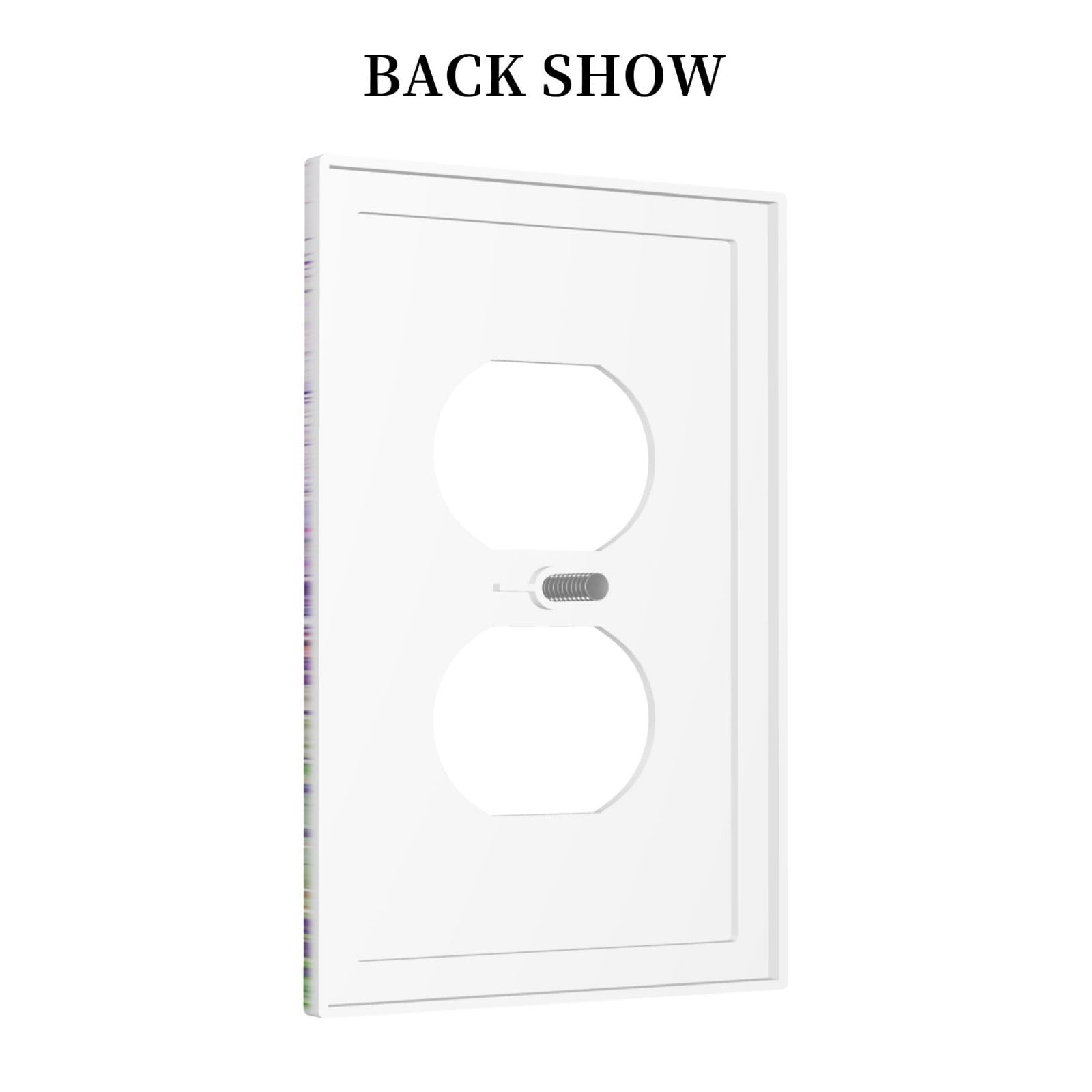 Lavender Flower Outlet Cover Plate - 1 Gang Decorative Wall Plate, Purple Electrical Socket Cover for Farmhouse, Bedroom, Kitchen & Living Room - Plastic Decora Style (Perfect for Home Decor & Child Safety)