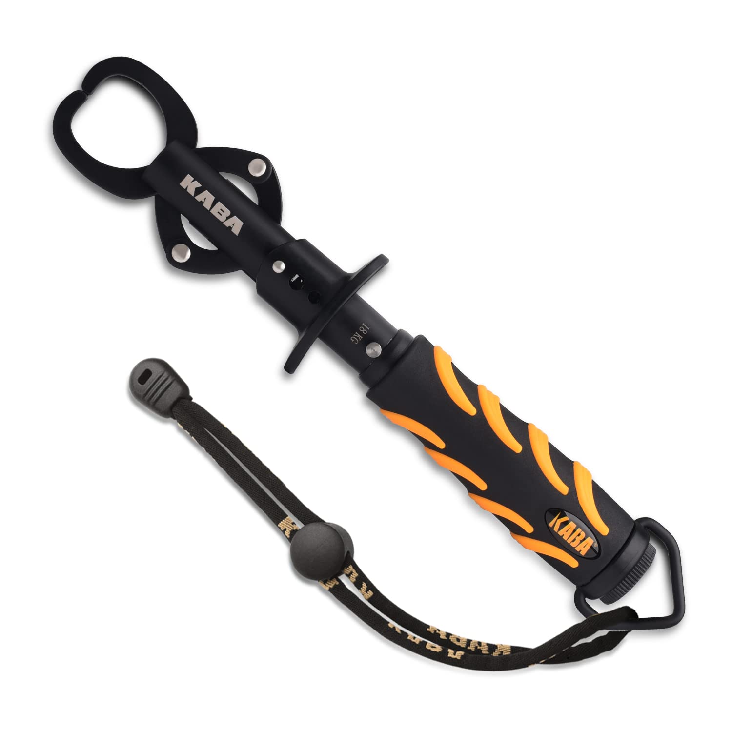 Stainless Steel Fish Lip Gripper with Scale - 40lb Professional Fishing Lip Grabber Tool for Bass, Trout & Walleye - Fish Control Tackle & Clip for Catch & Release, Boat & Shore Fishing