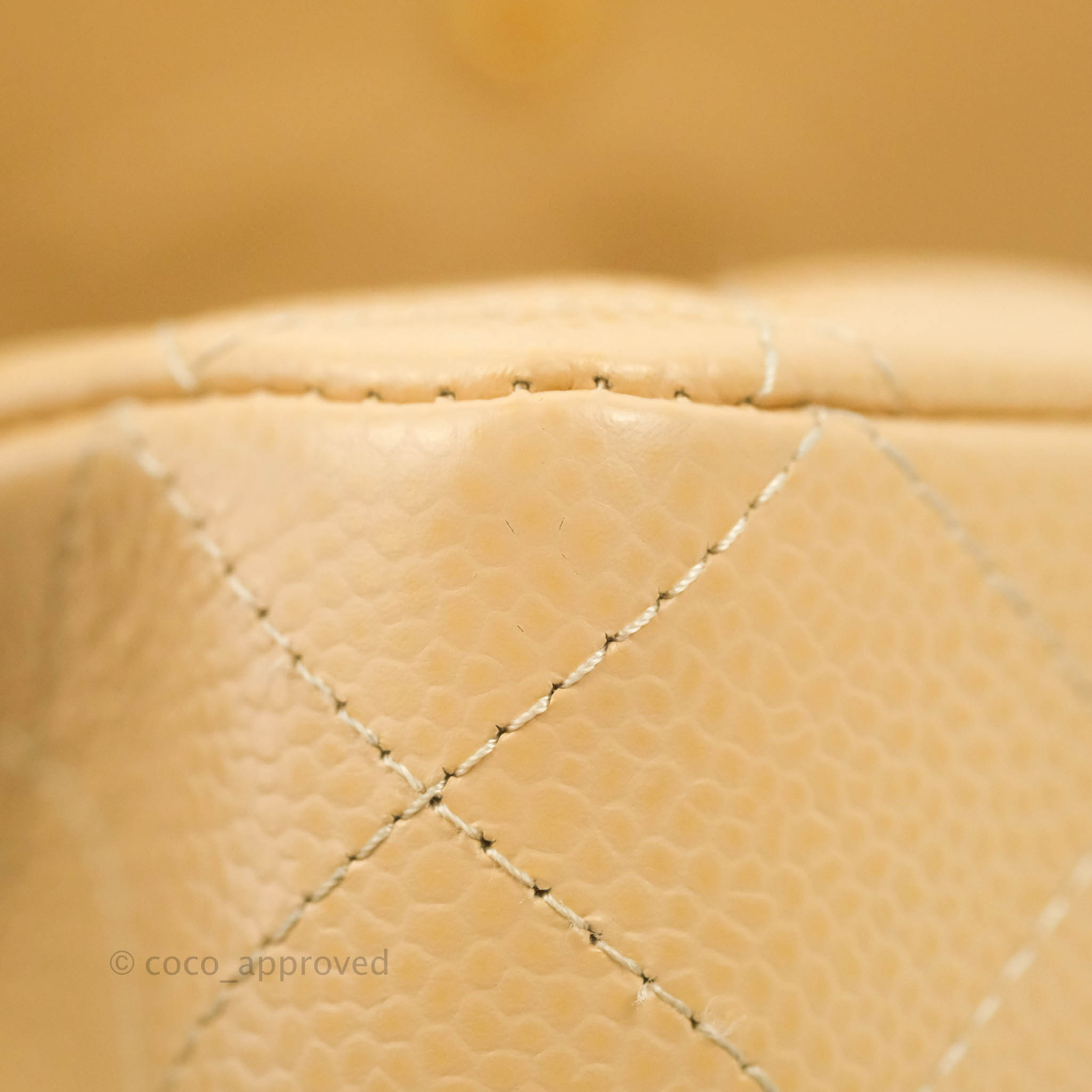 Chanel Classic Medium Double Flap Bag Quilted Beige Caviar Leather with Gold Hardware - Luxury Designer Handbag for Women, Perfect for Work, Evening & Special Occasions