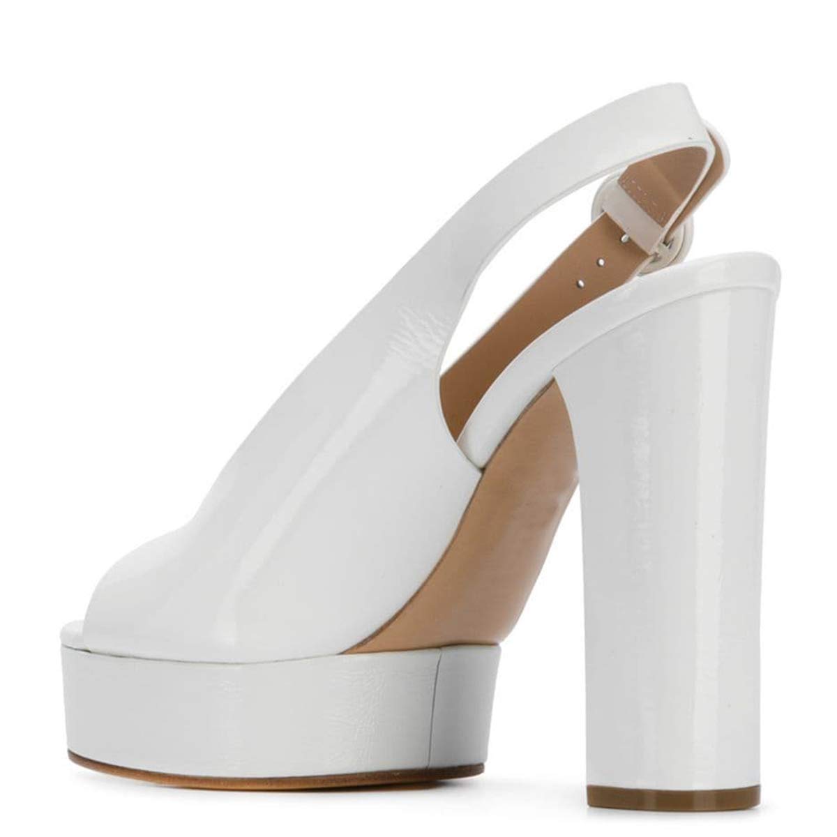 YDN Women's Fashion Peep Toe Chunky High Heel Sandals - Slip On Platform Pumps with Slingback Strap for Party, Wedding & Evening Wear - Comfortable Slide Shoes for Women