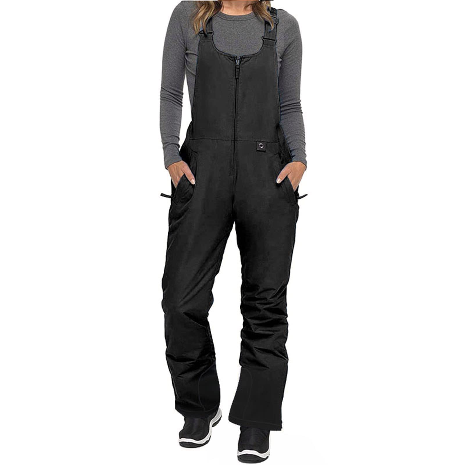 Women's Insulated Waterproof Snow Bib Overalls - Windproof Ski & Snowboard Jumpsuit for Cold Weather - Perfect for Skiing, Snowboarding & Winter Outdoor Activities