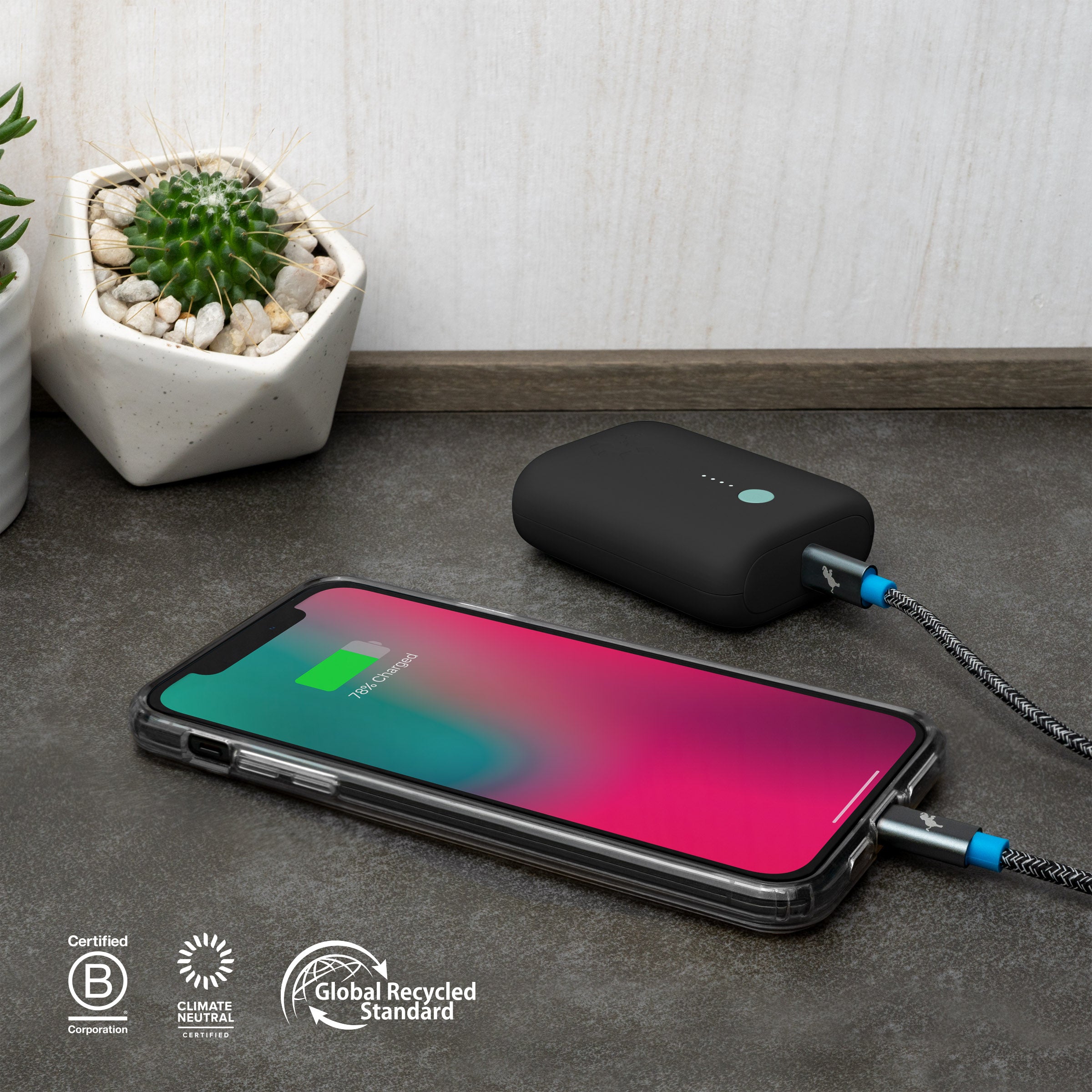 CHAMP Lite Portable Charger 10000mAh - Ultra Slim Power Bank with Fast Charging for iPhone, Samsung, AirPods - Perfect for Travel, Camping, and Emergency Backup