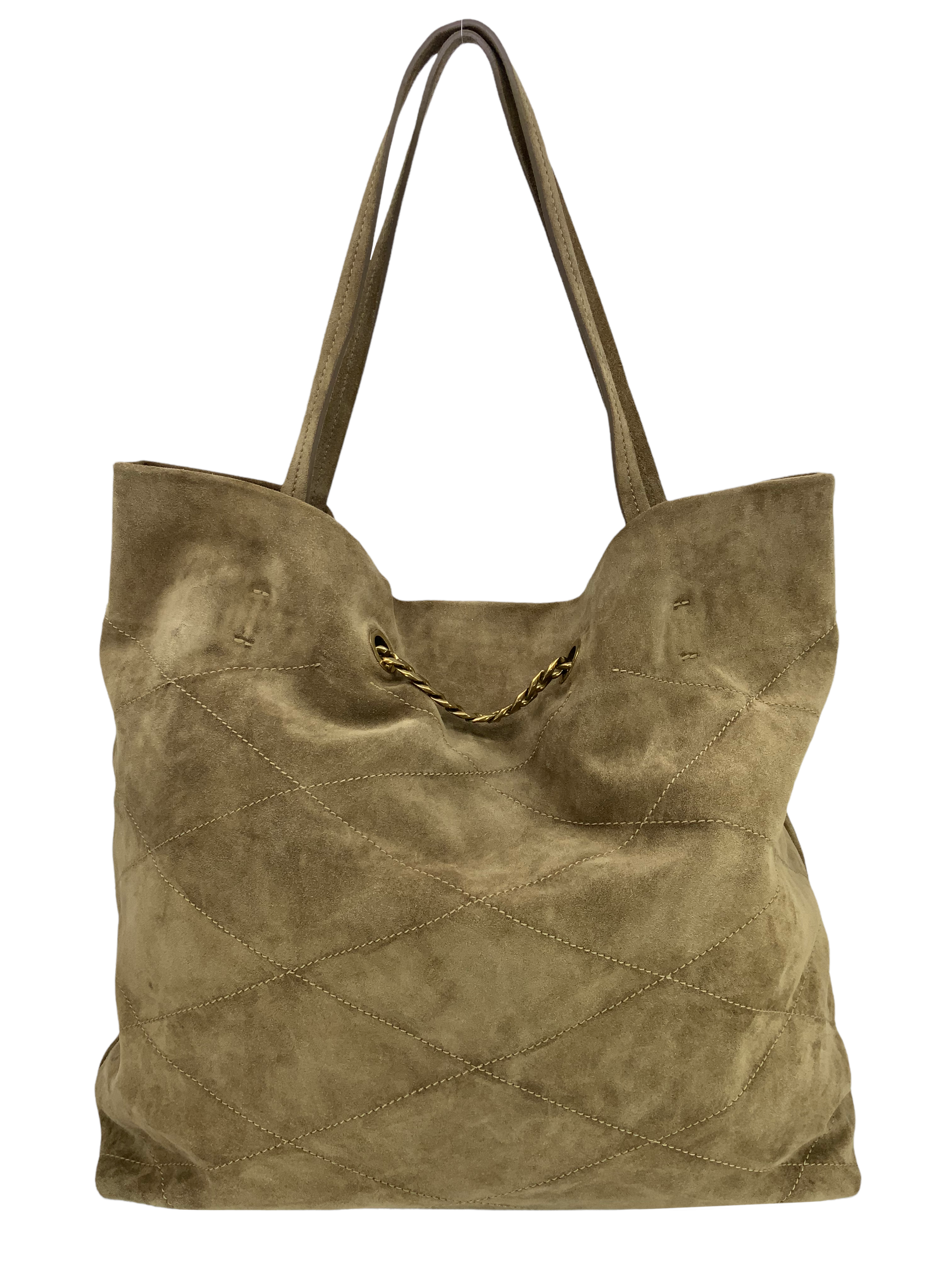 LANVIN Suede Quilted Carry Me Tote Bag - Luxury Designer Handbag for Women | Perfect for Work, Travel & Everyday Use