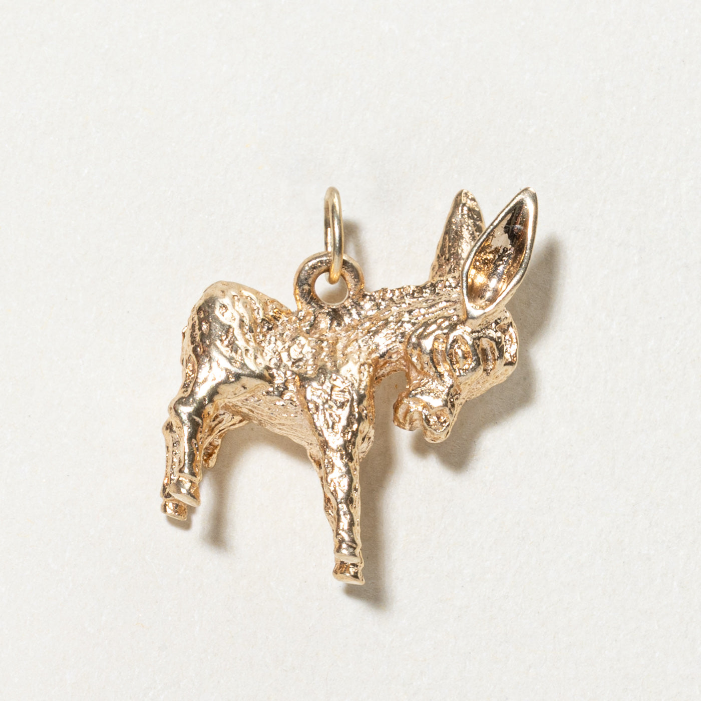 14K Yellow Gold Donkey Charm Pendant - Elegant Animal Jewelry for Necklace - Perfect Gift for Animal Lovers & Zodiac Signs - Ideal for Birthdays, Anniversaries & Everyday Wear