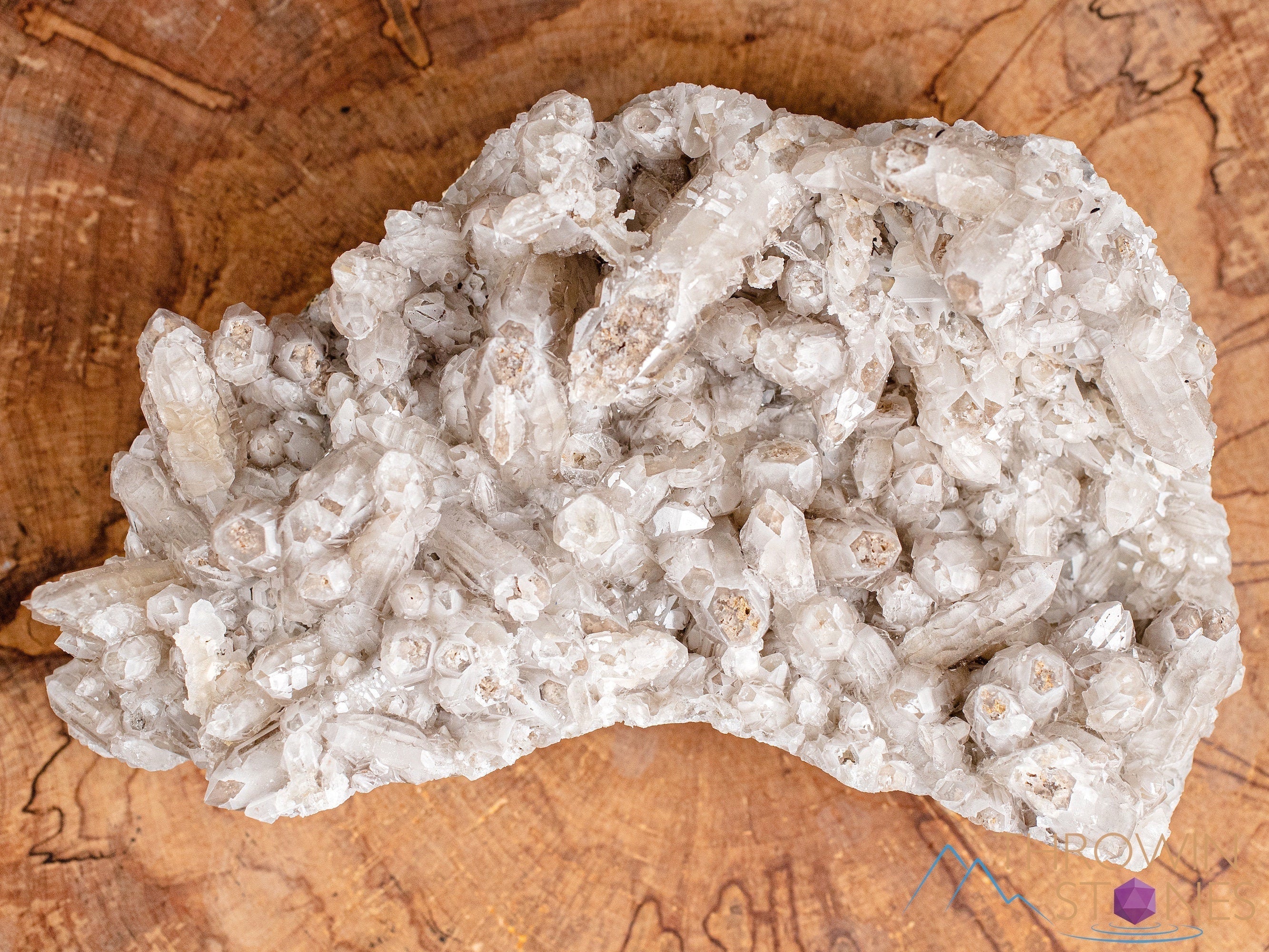 Natural QUARTZ Raw Crystal Cluster with SIDERITE - Healing Stones for Home Decor, Housewarming Gift, Meditation & Spiritual Healing (46698)