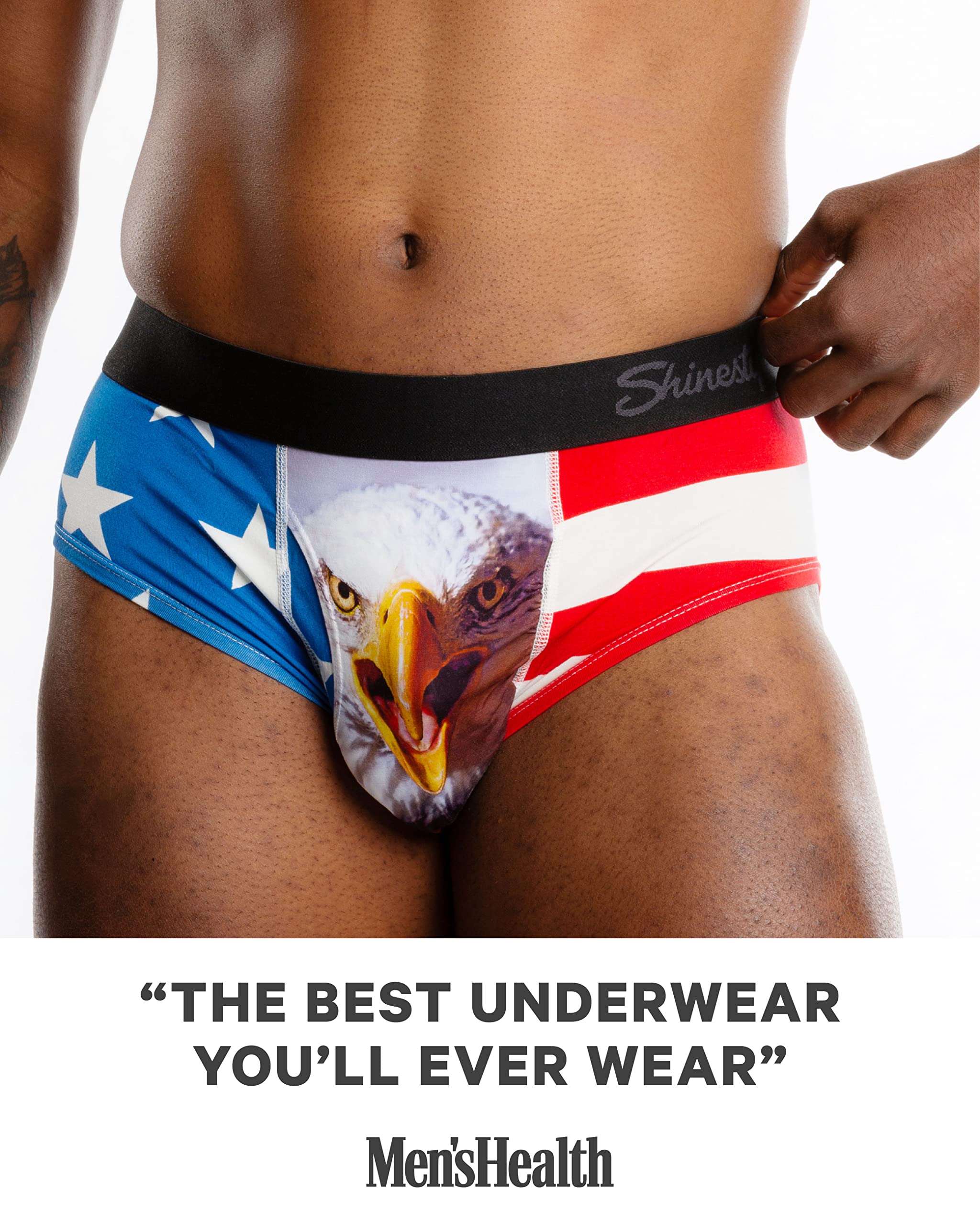 Shinesty Men's Anti-Chafing Underwear - Moisture Wicking Breathable Boxer Briefs for Comfort & Support | Perfect for Hiking, Travel & Everyday Wear