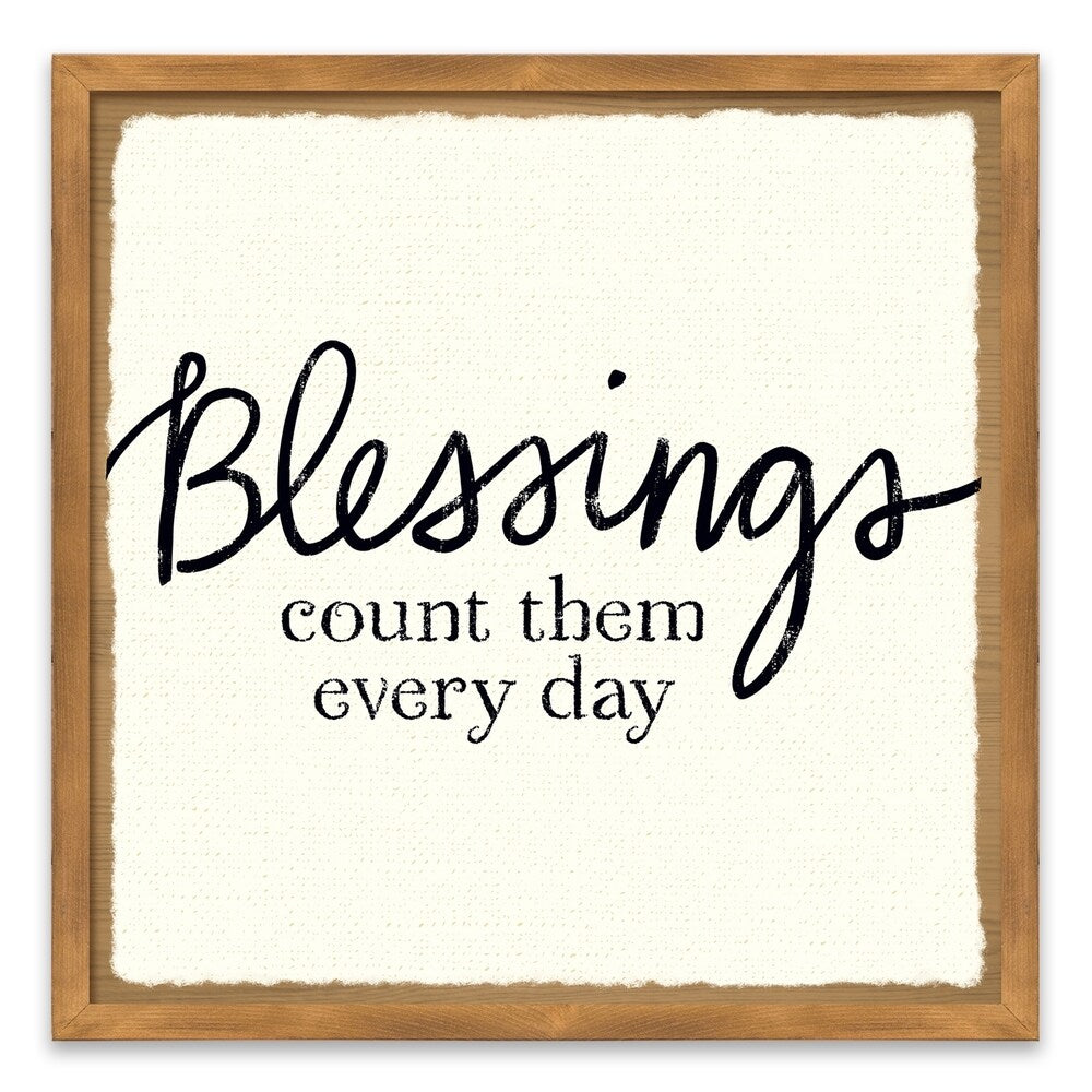 Blessings of Home III Recessed Wall Box - 18x18x1.25 Inches - Multi-Color Decorative Storage for Living Room, Bedroom & Entryway