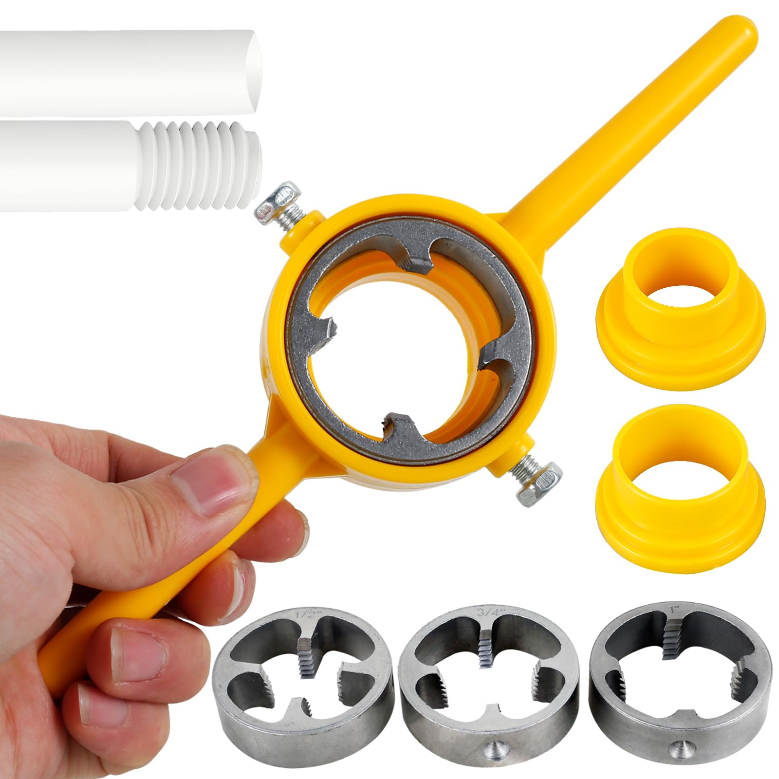 6Pcs PVC Pipe Threader Kit - 1/2