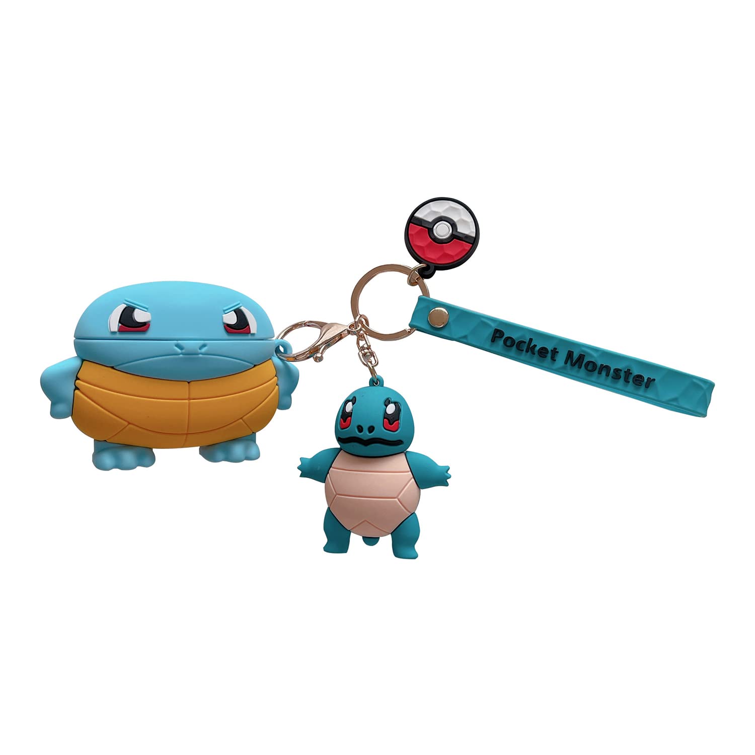 Cute 3D Turtle Airpod Pro Case for Kids - Kawaii Silicone Cover with Keychain for School & Travel