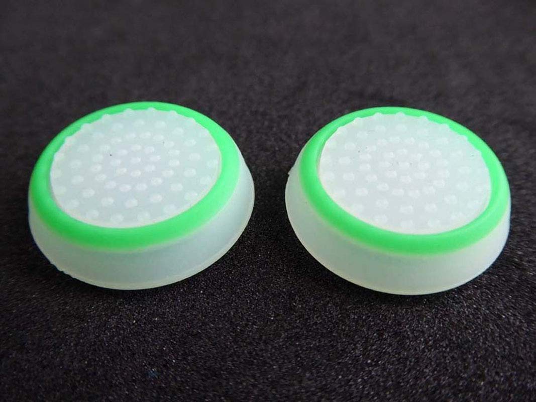 Premium Silicone Thumb Stick Joystick Caps for Nintendo Switch Joy-Con Controllers - Enhanced Grip & Protection (White-Green) - Perfect for Gaming, Travel, and Long Play Sessions