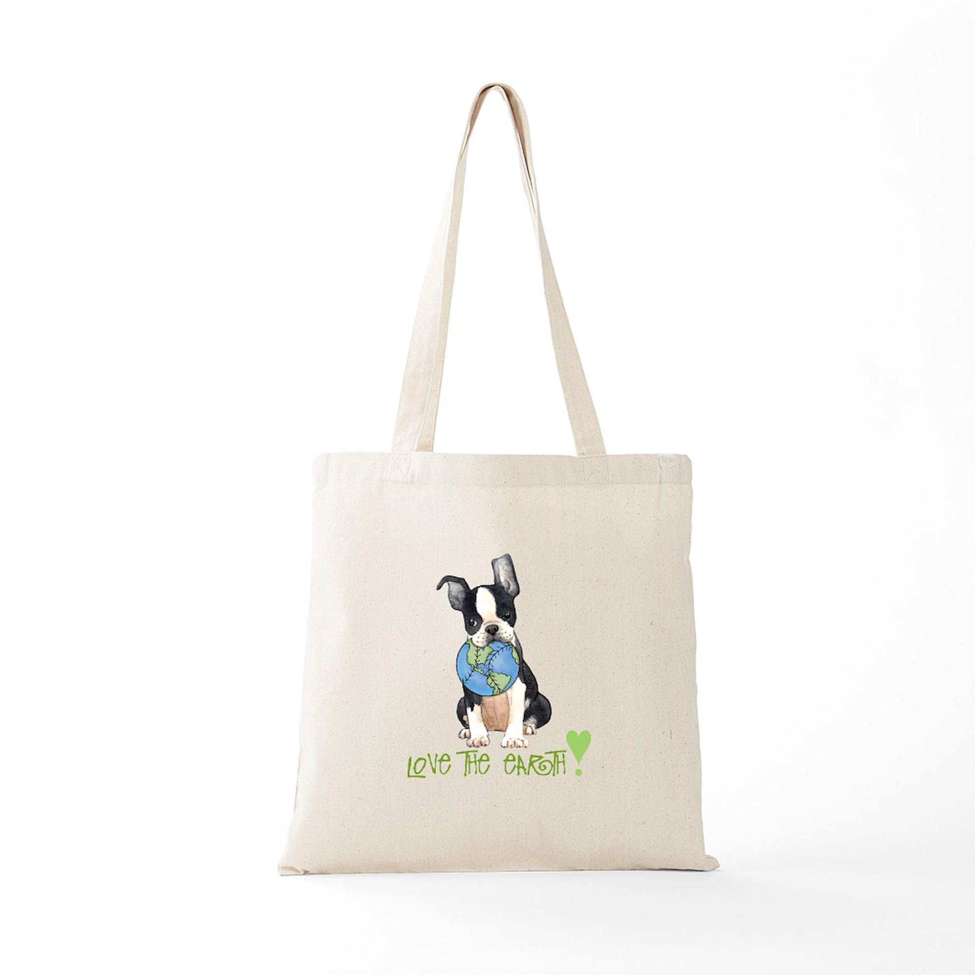 Eco-Friendly Earth Day Boston Canvas Tote Bag - Reusable Natural Shopping Bag for Groceries, Beach & Daily Use