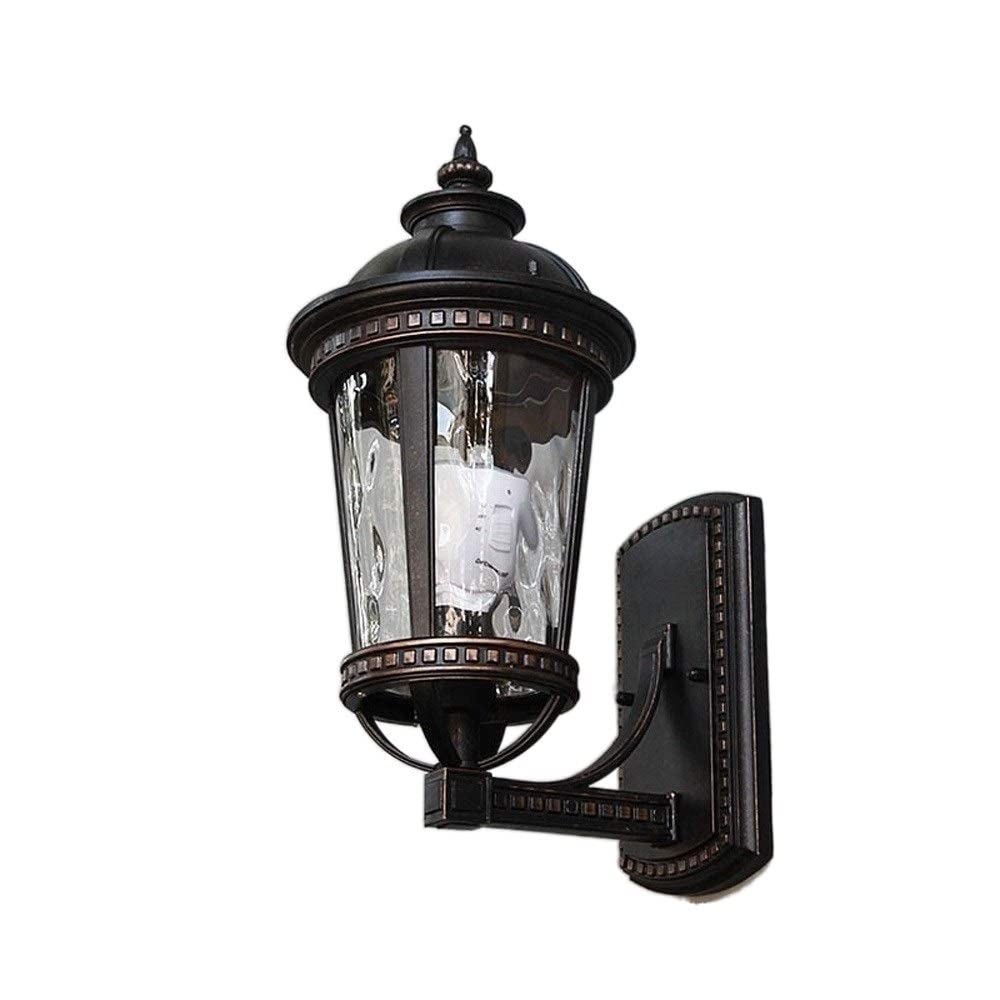 Waterproof Aluminum Outdoor Wall Sconce - Traditional Exterior Wall Lantern Light for Garage, Entrance & Villa - Durable Metal Wall Mount Fixture with European Design - Perfect for Patio, Garden, Porch and Home Exterior Lighting