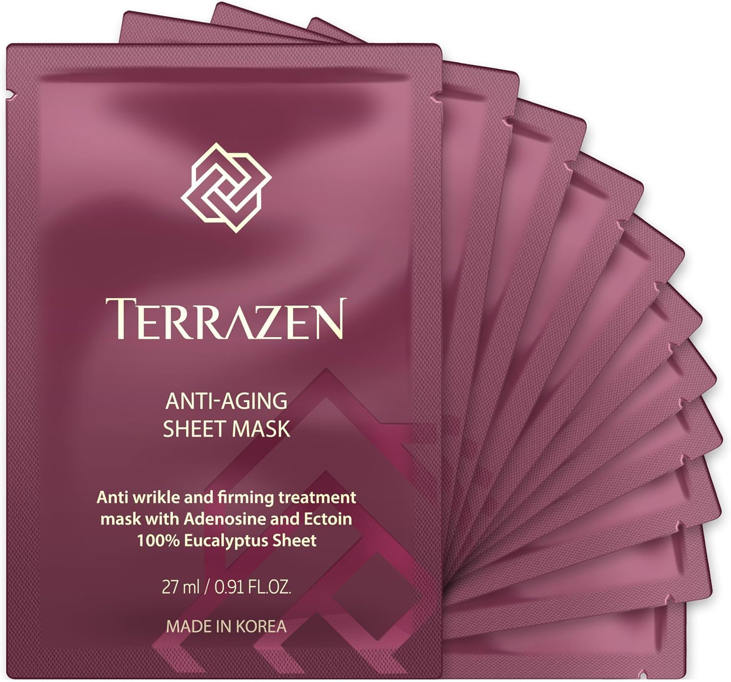 Korean Anti-Aging Face Sheet Mask Set - Hydrating Wrinkle Care Skincare for Men & Women | 10-Pack Facial Masks for All Skin Types | Perfect for Daily Skincare Routine & Spa Night Self-Care