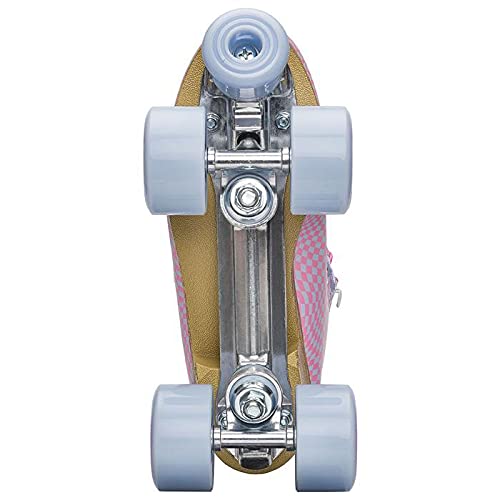 Impala Sidewalk Skates - Wavy Check Roller Skates for Women & Men - Outdoor & Indoor Skating, Rink, Fitness, Street Style - Quad Roller Skates with Comfortable Boot & Durable Wheels