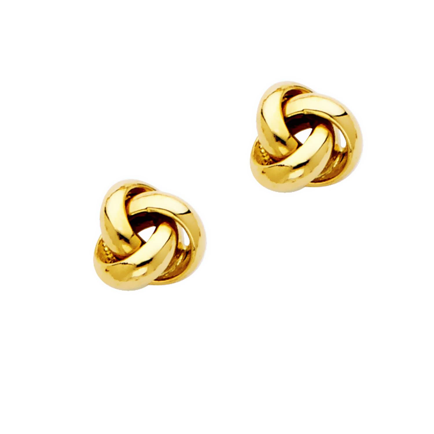14K Yellow Gold Knot Stud Earrings - Dainty & Elegant Jewelry Gift for Girlfriend, Wife, Women - Perfect for Valentine's Day, Anniversary & Everyday Wear