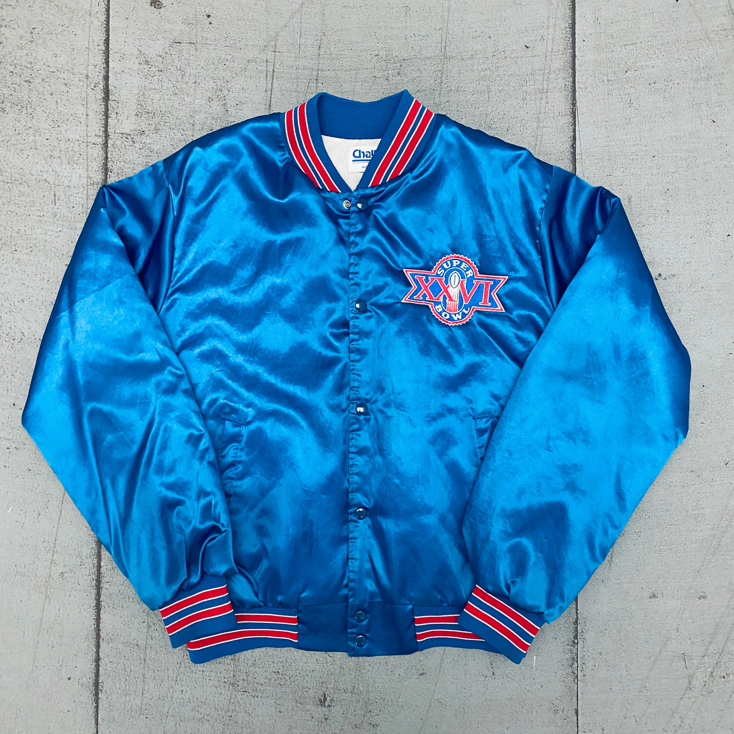 Washington Redskins 1991-92 Chalk Line Satin Super Bowl XXVI Bomber Jacket - Size Large - Vintage NFL Collectible for Fans & Sports Memorabilia Enthusiasts - Perfect for Game Day, Tailgating & Football Themed Parties