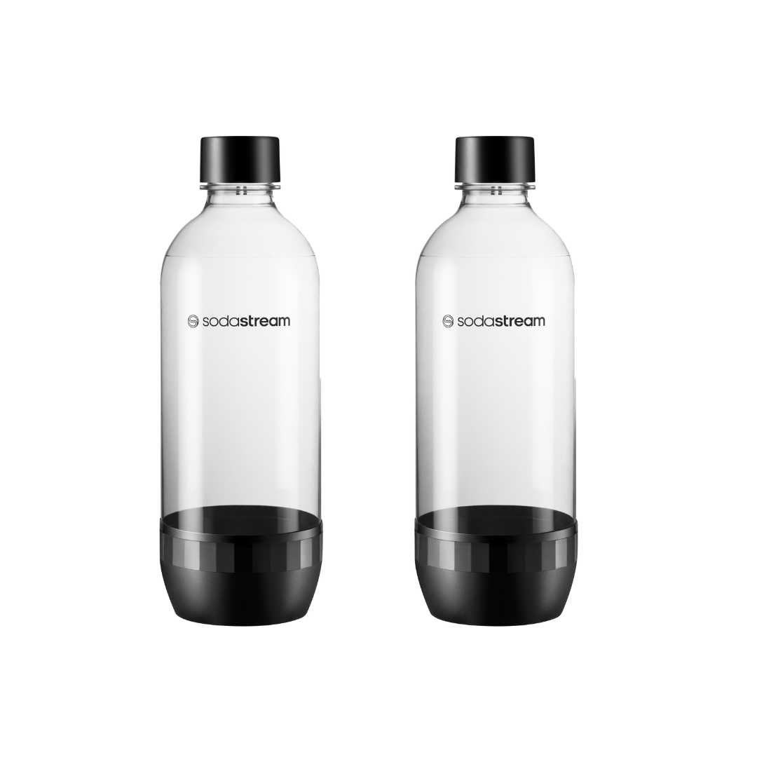 1L Black Carbon Fiber Water Bottle Twin Pack - Dishwasher Safe, Leak Proof & Insulated for Gym, Hiking, Travel & Everyday Use
