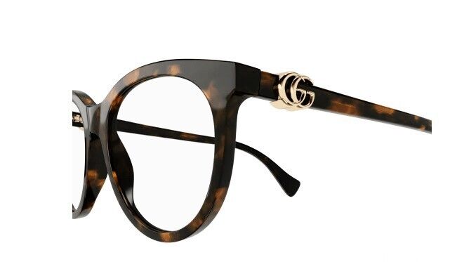 Gucci GG1074O 005 Havana Cat Eye Women's Eyeglasses - Stylish Designer Glasses for Women, Fashionable Cat Eye Frames for Everyday Wear & Office Use