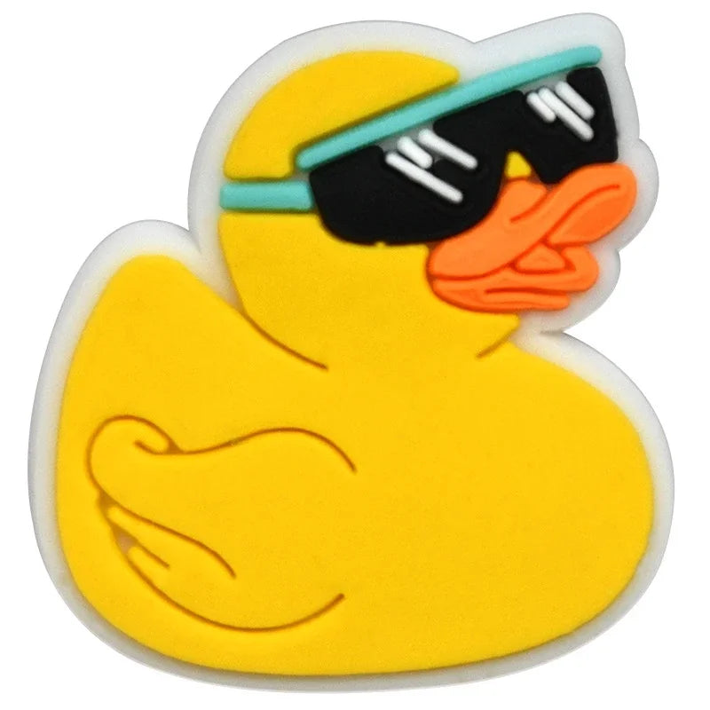 Duck Shoe Charms for Crocs & Sandals - Cute Decor Pins for Kids, Boys, Girls, Men & Women - Perfect for Clogs, Jeans & Buckle Shoes - Fun Accessories for School, Parties & Everyday Wear