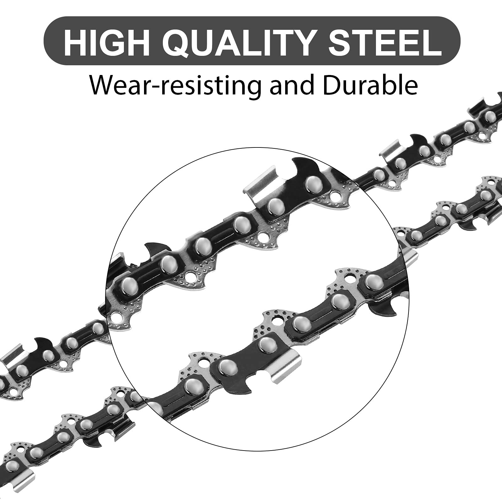 2 Pack 16 Inch Chainsaw Chains 3/8 LP .050