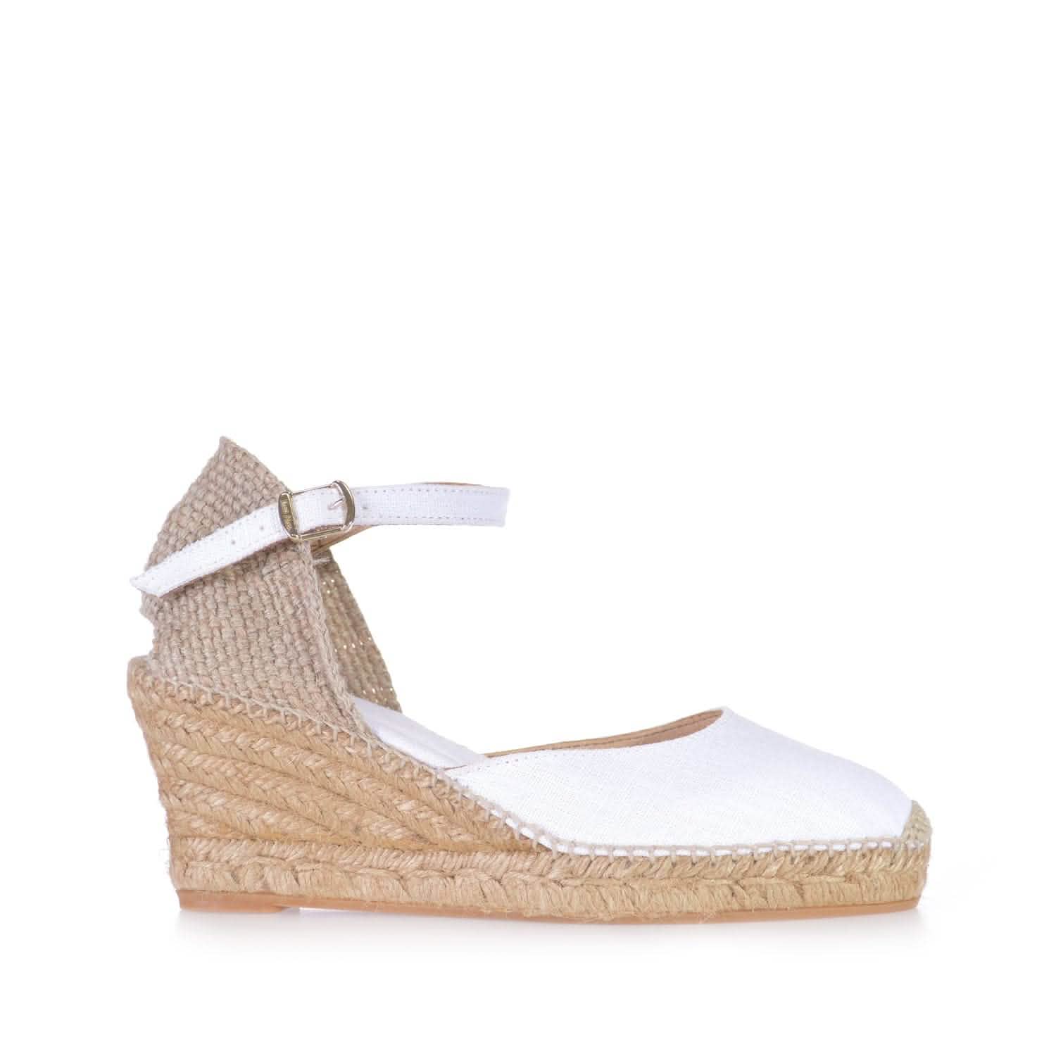 Women's Comfortable Closed Toe Linen Wedge Espadrilles - Breathable Summer Sandals for Beach, Vacation & Casual Outings | Caldes