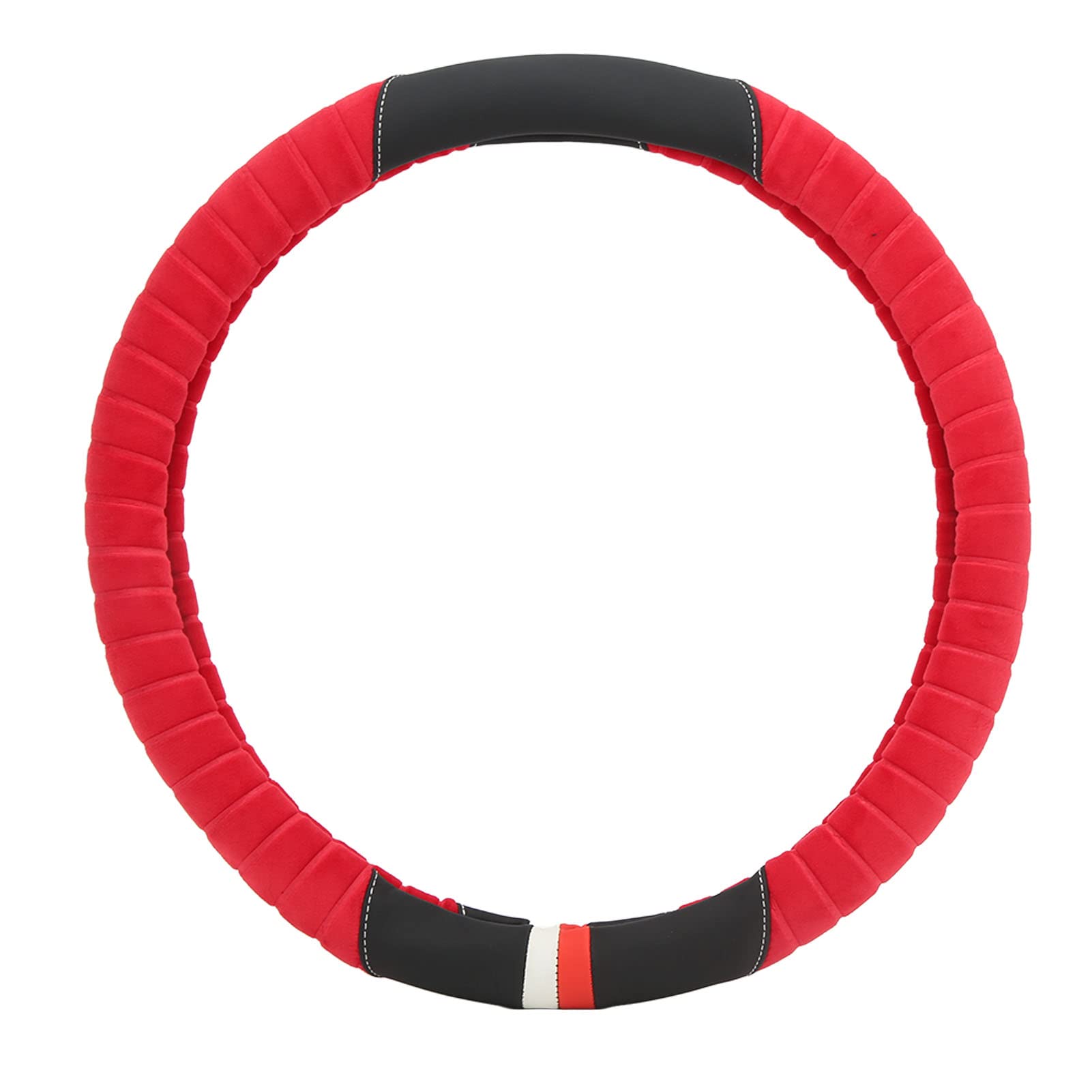 15In Ice Silk Steering Wheel Cover - Universal Non-Slip Grip Protector for Cars, Trucks & SUVs | Comfortable & Decorative (Red) - Perfect for Daily Commuting, Road Trips & Interior Styling | Enhances Driving Comfort in Summer Heat & Winter Cold | Ideal for Hot Weather, Cold Mornings & Custom Car Accessories