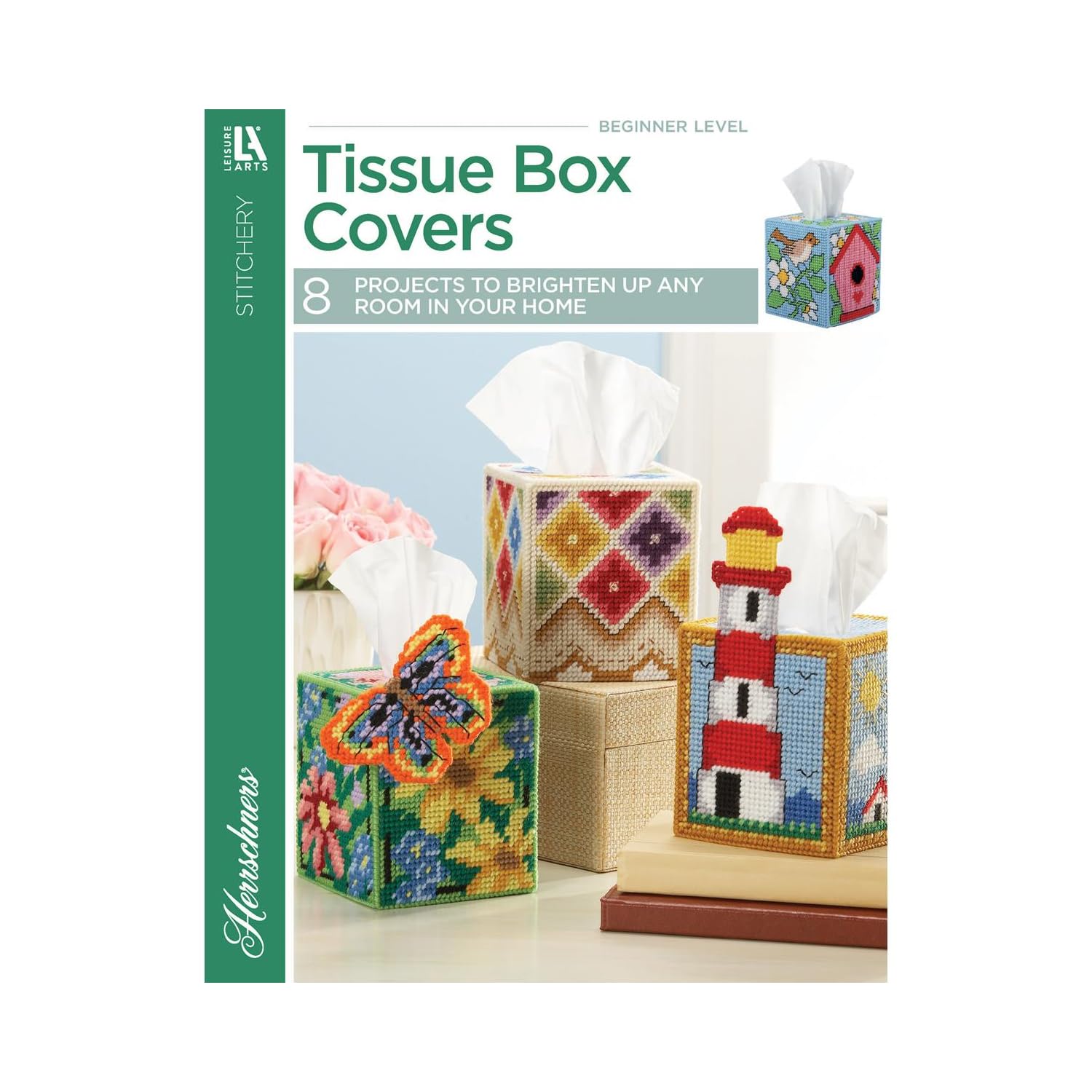 Elegant Handmade Leisure Arts Tissue Box Cover - Decorative Home & Office Accessory for Living Room, Bedroom, or Bathroom
