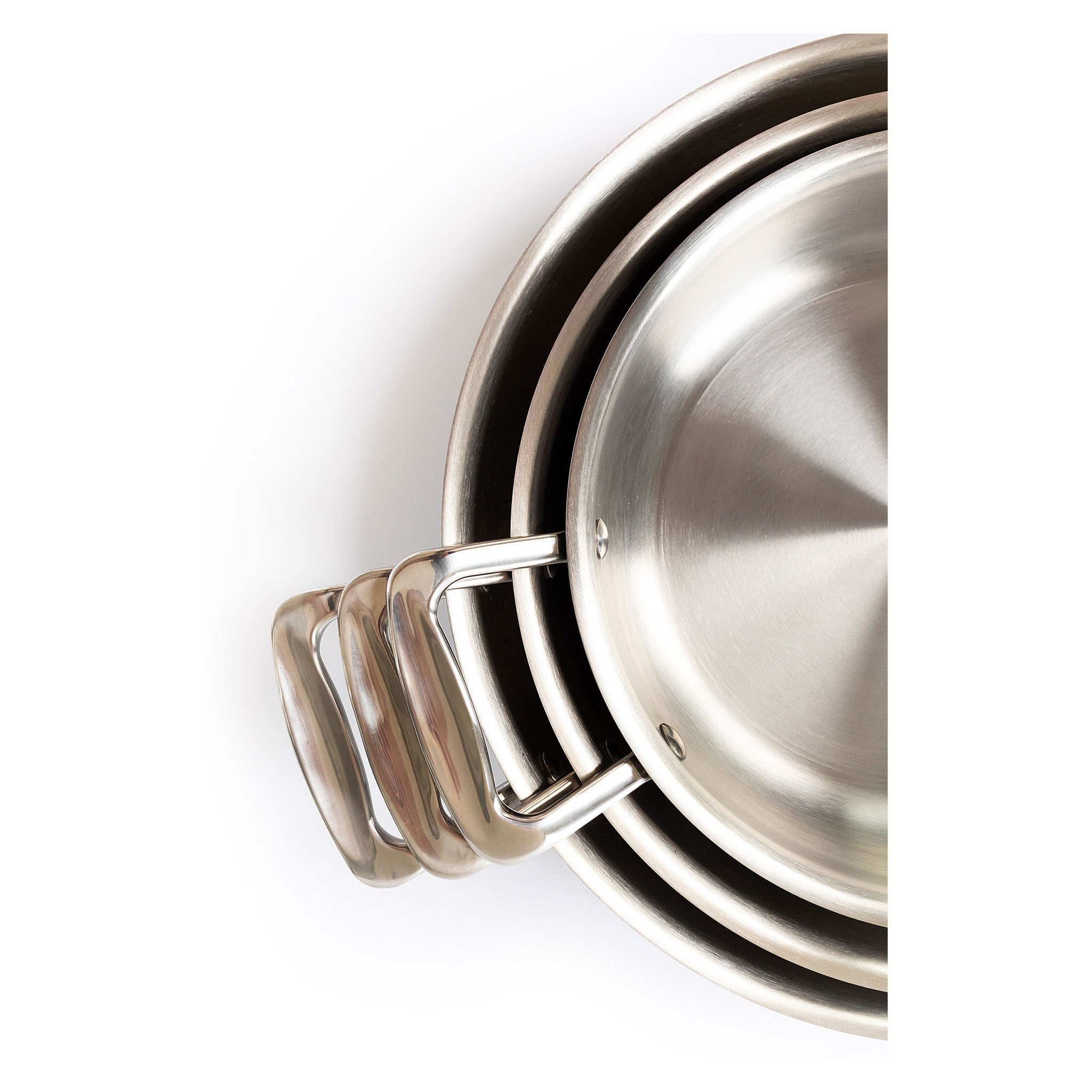 3-Piece Nonstick Fry Pan Set with Short Handles - Perfect for Small Kitchens, Camping & RV Cooking