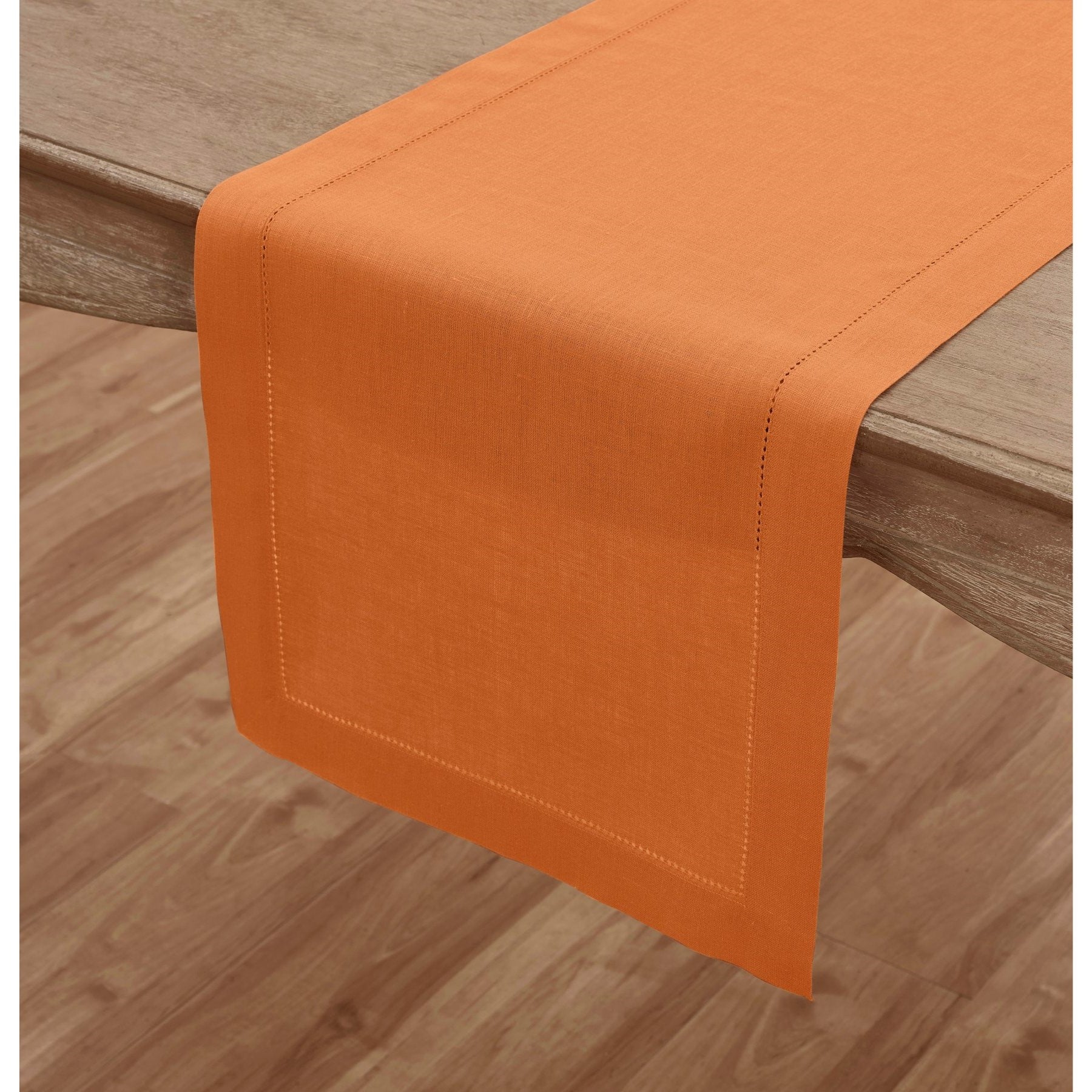 Elegant Classic Hemstitch Table Runner - Premium Linen Dining Table Decor for Weddings, Holidays & Home Decor