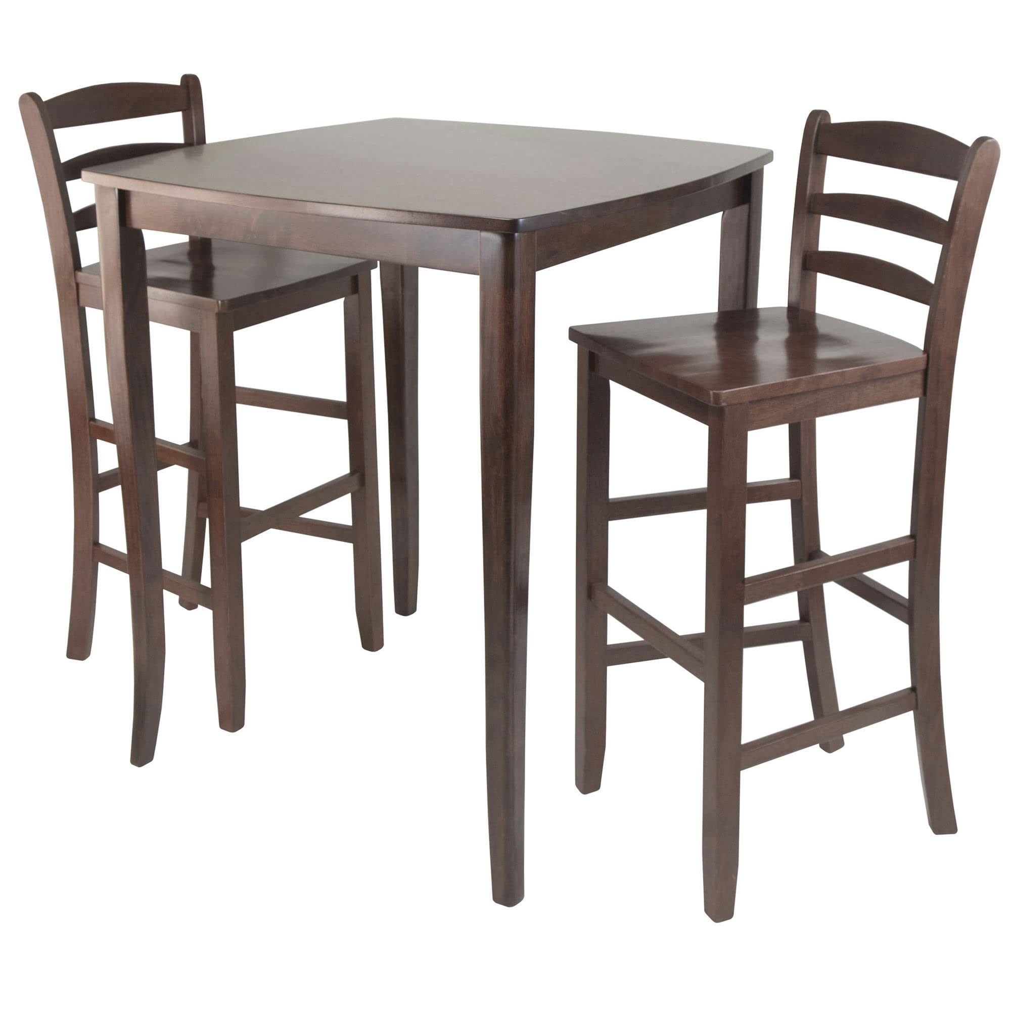Winsome Inglewood Walnut Dining Table Set - Modern Wooden Kitchen Furniture for Small Spaces | Perfect for Apartments, Breakfast Nooks & Cozy Dining Areas