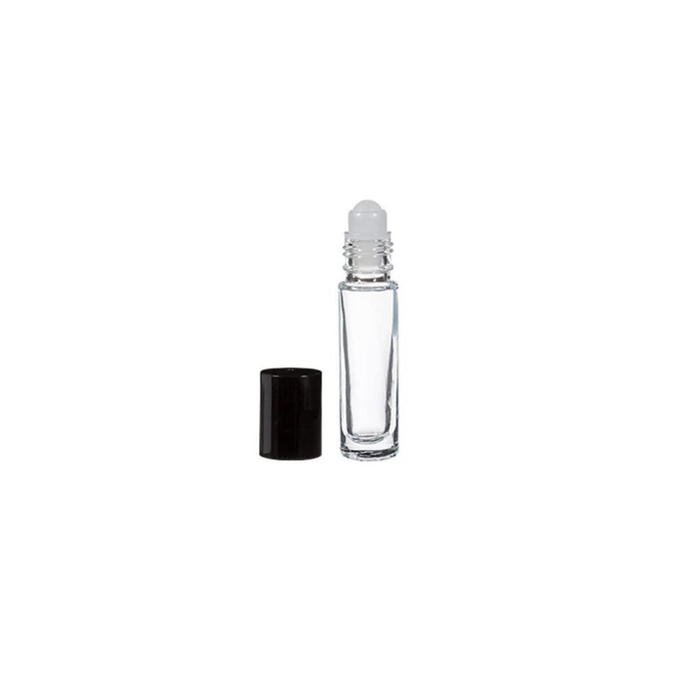 Dethra 10ML Empty Glass Roll On Bottles with Roller Ball & Black Cap - Refillable for Perfume, Essential Oils, Serums (Pack of 6) | Perfect for Travel, DIY Beauty, Aromatherapy & Gift Packaging