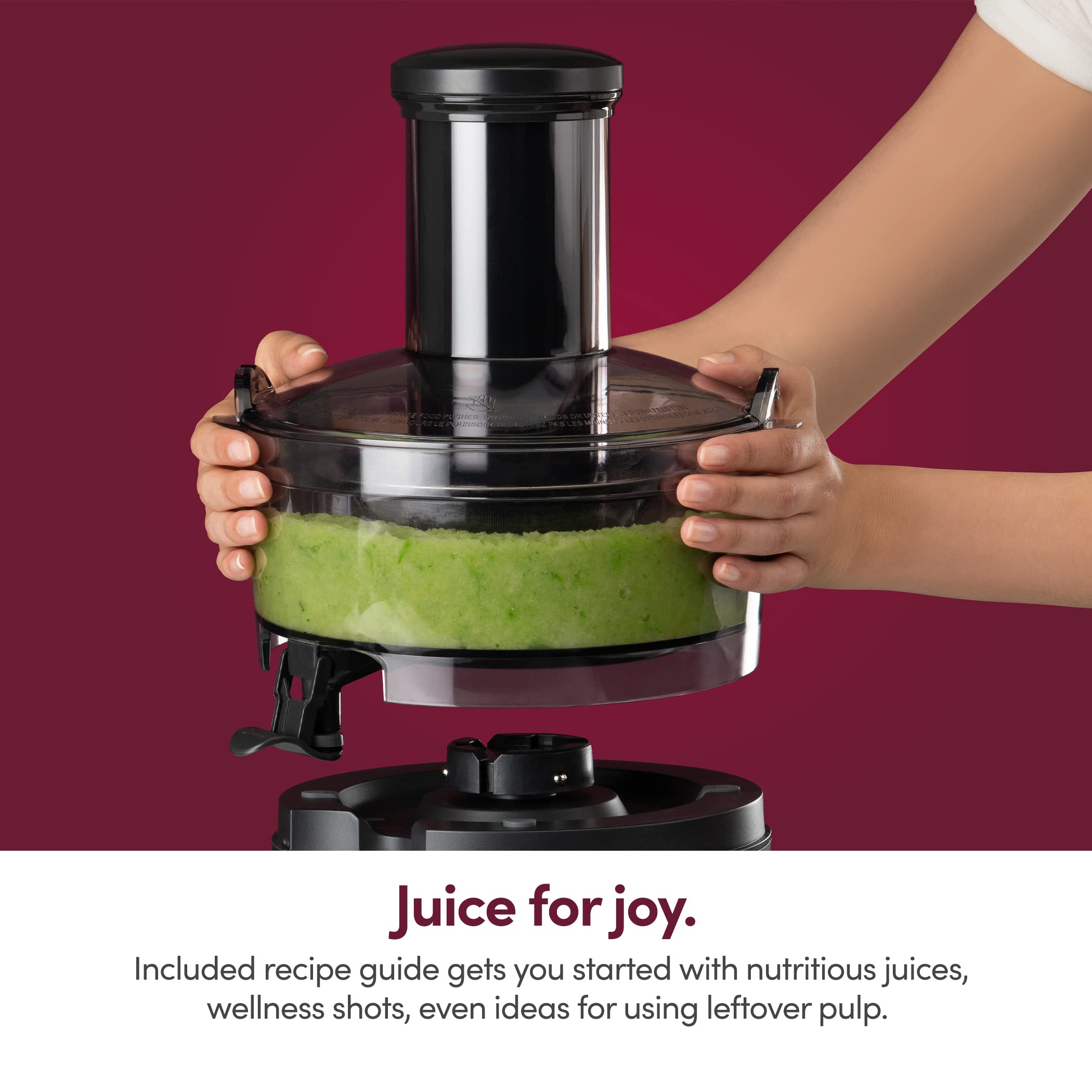 NutriBullet Juicer Pro 1000W High-Speed Centrifugal Juicer - 27oz (1.5L) Large Capacity for Fruits & Vegetables - Easy Clean & Quiet Operation - Perfect for Healthy Juicing, Detox & Breakfast Smoothies - Silver (Model NBJ50200)