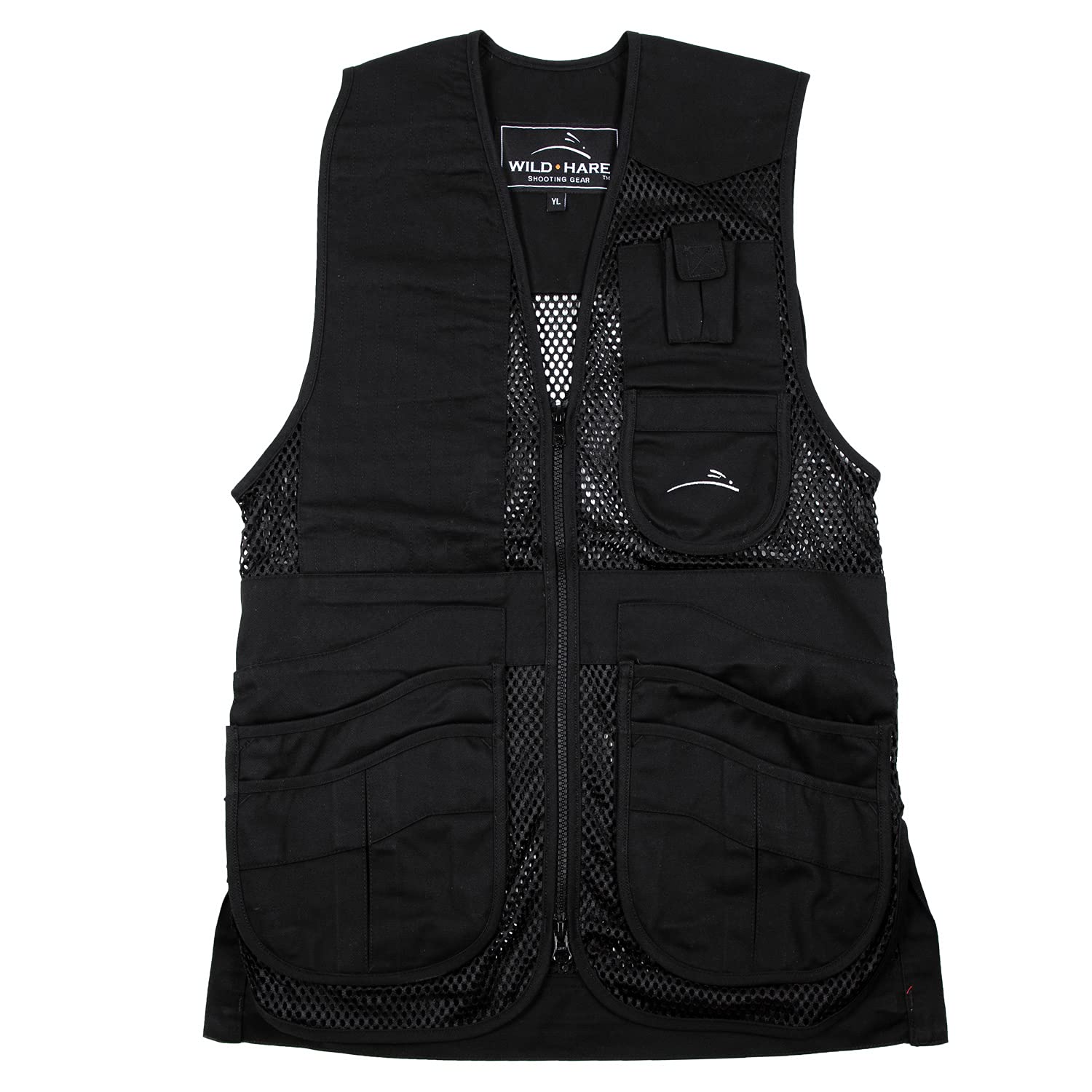 Wild Hare Shooting Gear Heatwave Mesh Vest Black - Lightweight & Breathable Hunting Vest for Outdoor Sports & Tactical Use