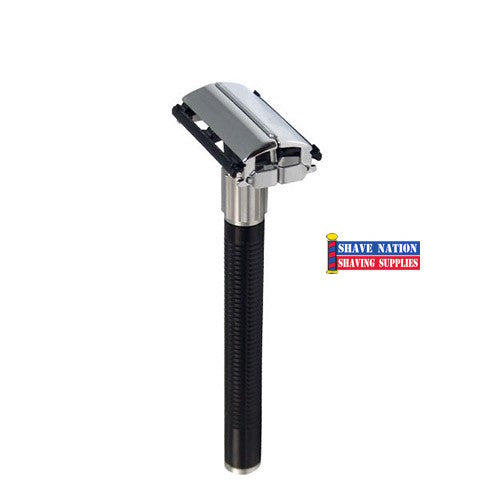 Premium Feather Closed Comb Butterfly Safety Razor with 2 Free Blades - Perfect for Smooth Shaving & Travel Grooming Kit