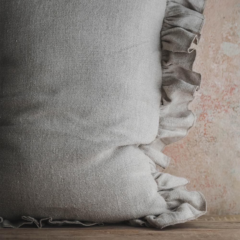 Premium Heavyweight Linen Pillow Cover - 100% Natural Organic Cotton - Breathable & Durable Home Decor for Living Room, Bedroom, or Nursery