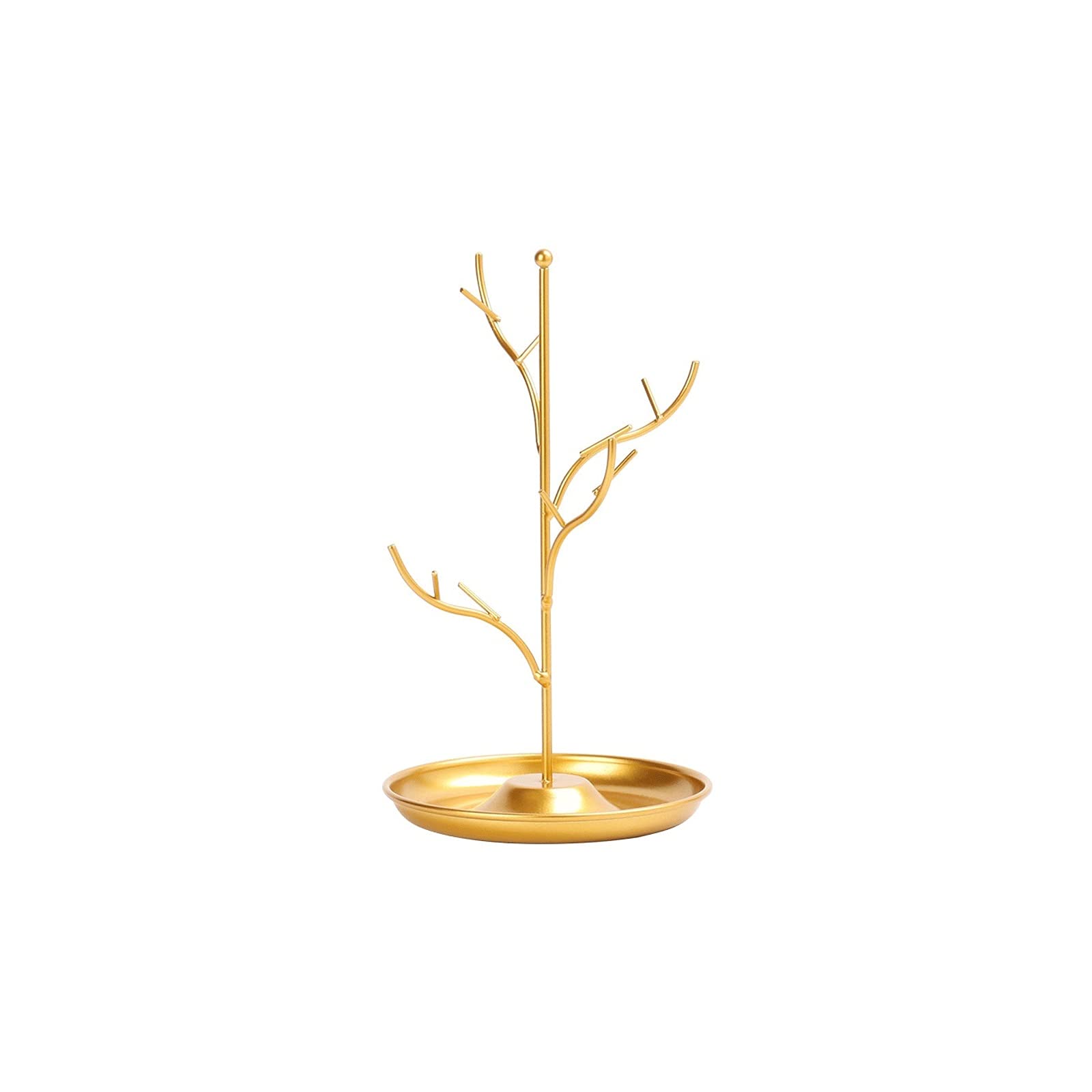 Golden Jewelry Display Stand - DIWANG Iron Necklace Earring Holder Bracelet Organizer Tree Rack for Jewelry Box | Perfect for Boutique, Wedding, Home Decor & Gift Display