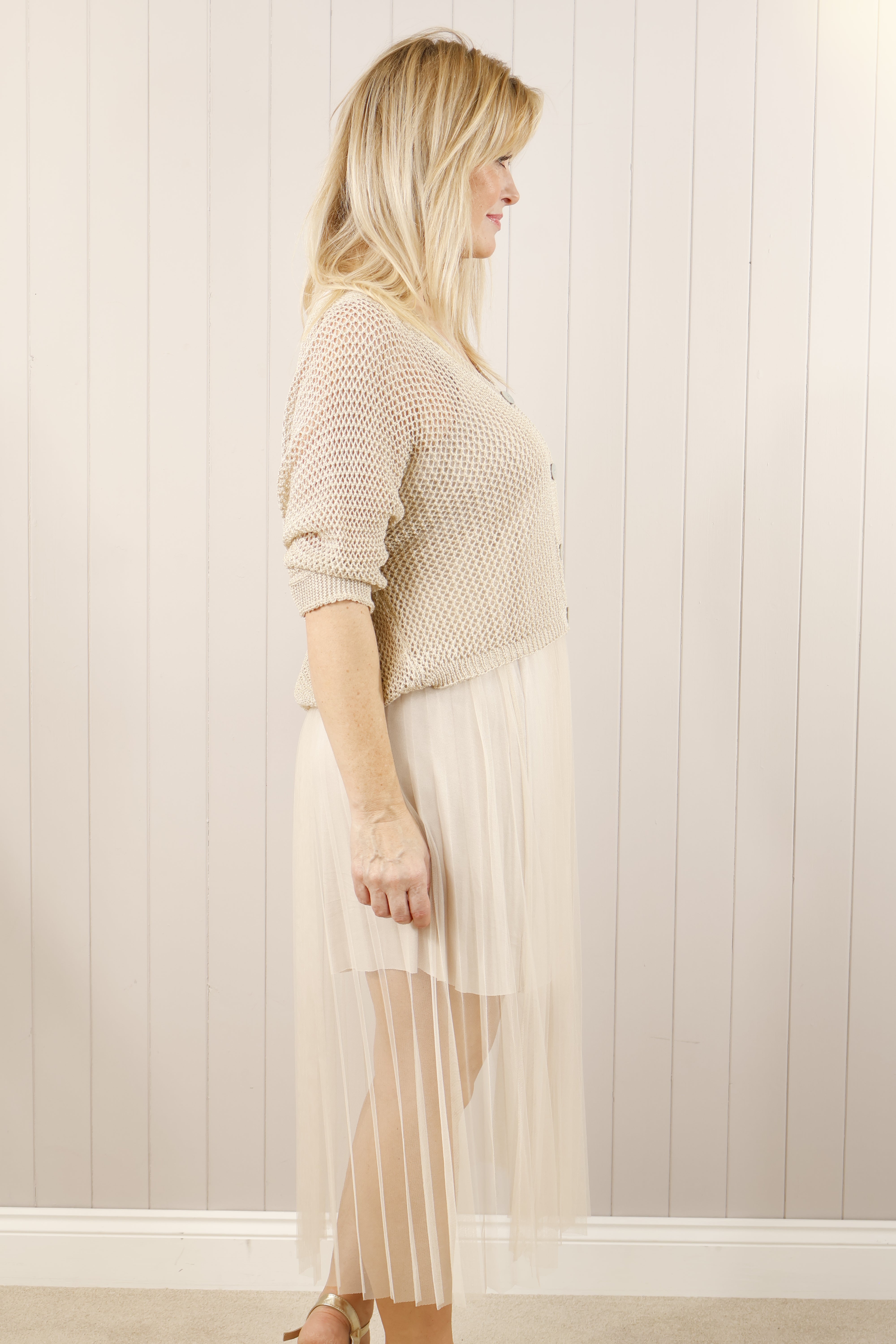 Tauriel Two Piece Dress Beige - Elegant Women's Outfit for Summer, Beach, and Casual Wear