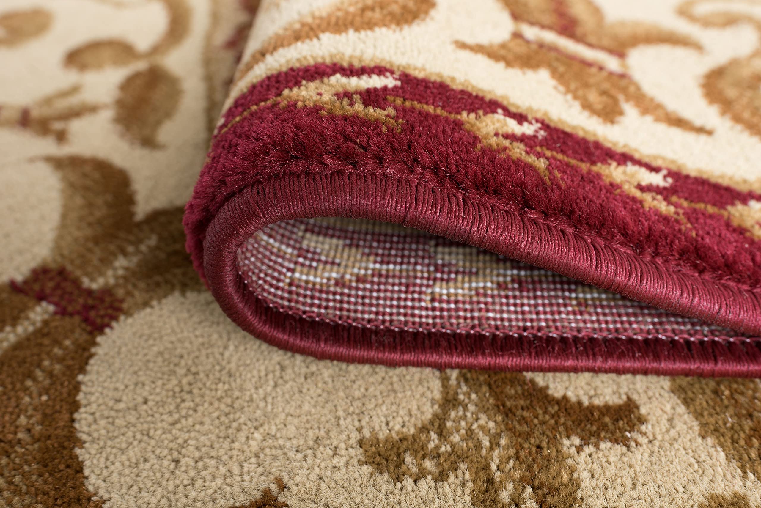 Orleans Red 2x3 Entry Rug - Non-Slip Indoor Front Door Mat - Small Area Rug for Kitchen & Bathroom - Modern Contemporary Carpet - Perfect for Living Rooms, Hallways & High Traffic Areas
