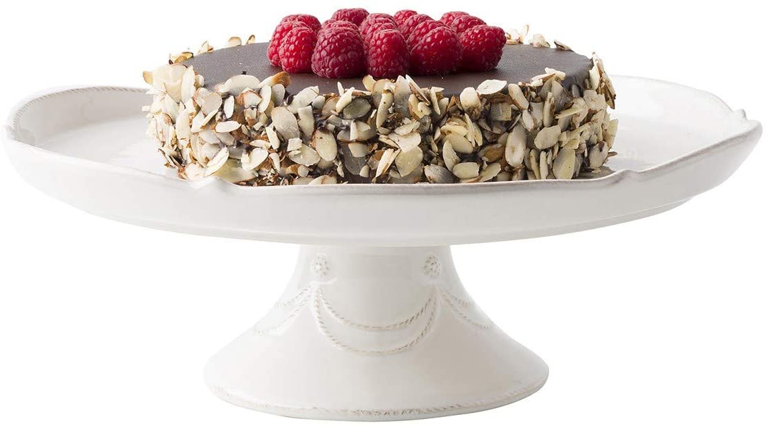 Juliska Berry & Thread 14-Inch Cake Stand - Elegant Serving Platter for Desserts, Cakes, and Pastries - Perfect for Weddings, Tea Parties, and Special Occasions