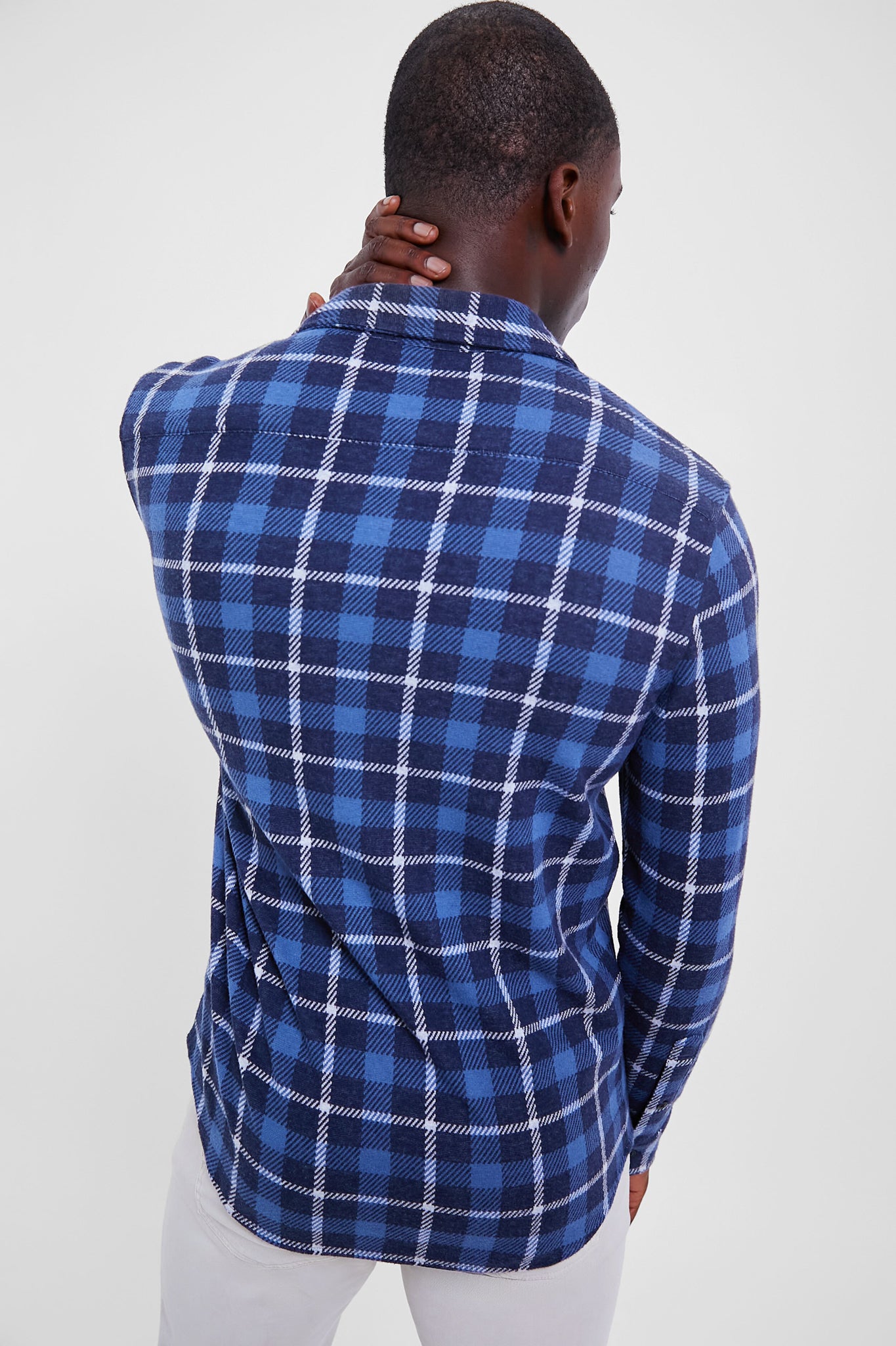 Blue Plaid Legend Sweater Shirt for Men - Soft Flannel Button Down Shirt - Casual Winter Warm Shirt for Outdoor Activities, Camping & Holiday Gatherings