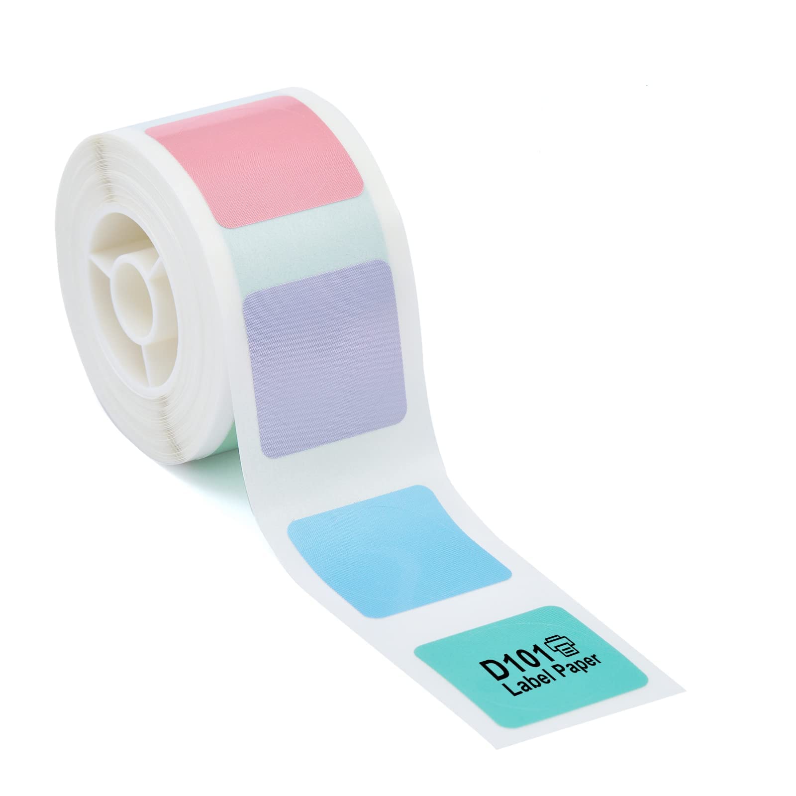 NIIMBOT D101 Compatible Label Maker Tape - 21x21mm Round Waterproof, Anti-Oil, Scratch-Resistant Sticker Labels (7 Colors) for Home & Office Organization - Perfect for Pantry Jars, File Folders & Storage Bins