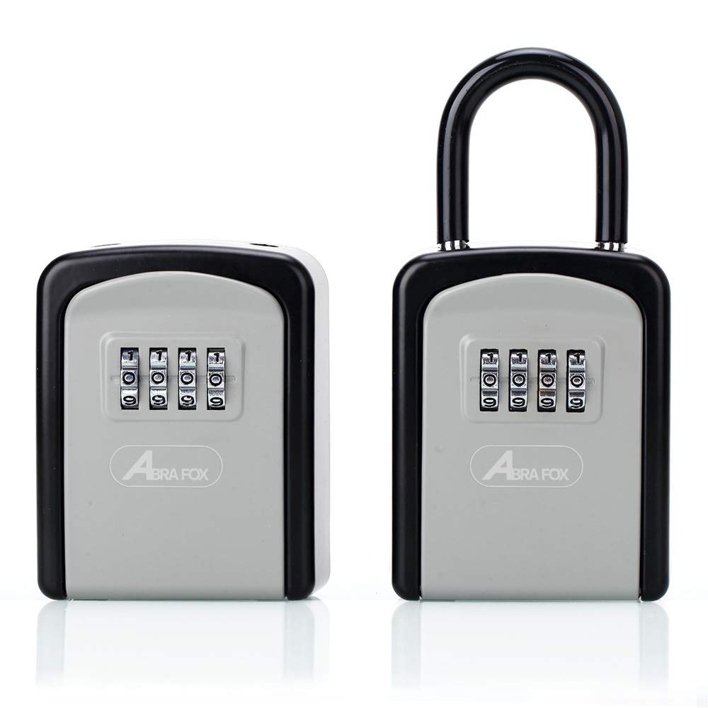 Key Lock Box with Combination Code - Secure Outdoor House Key Storage, Black Combo Door Locker (1 Pack) - Perfect for Vacation Homes, Airbnb Rentals & Emergency Key Access
