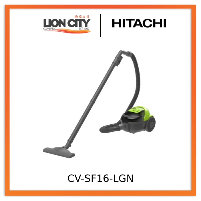 Hitachi CV SF16 BRE/LGN Compact Bagless Vacuum Cleaner - Powerful Suction for Pet Hair, Hard Floors & Carpets - Ideal for Home, Office & Car Cleaning